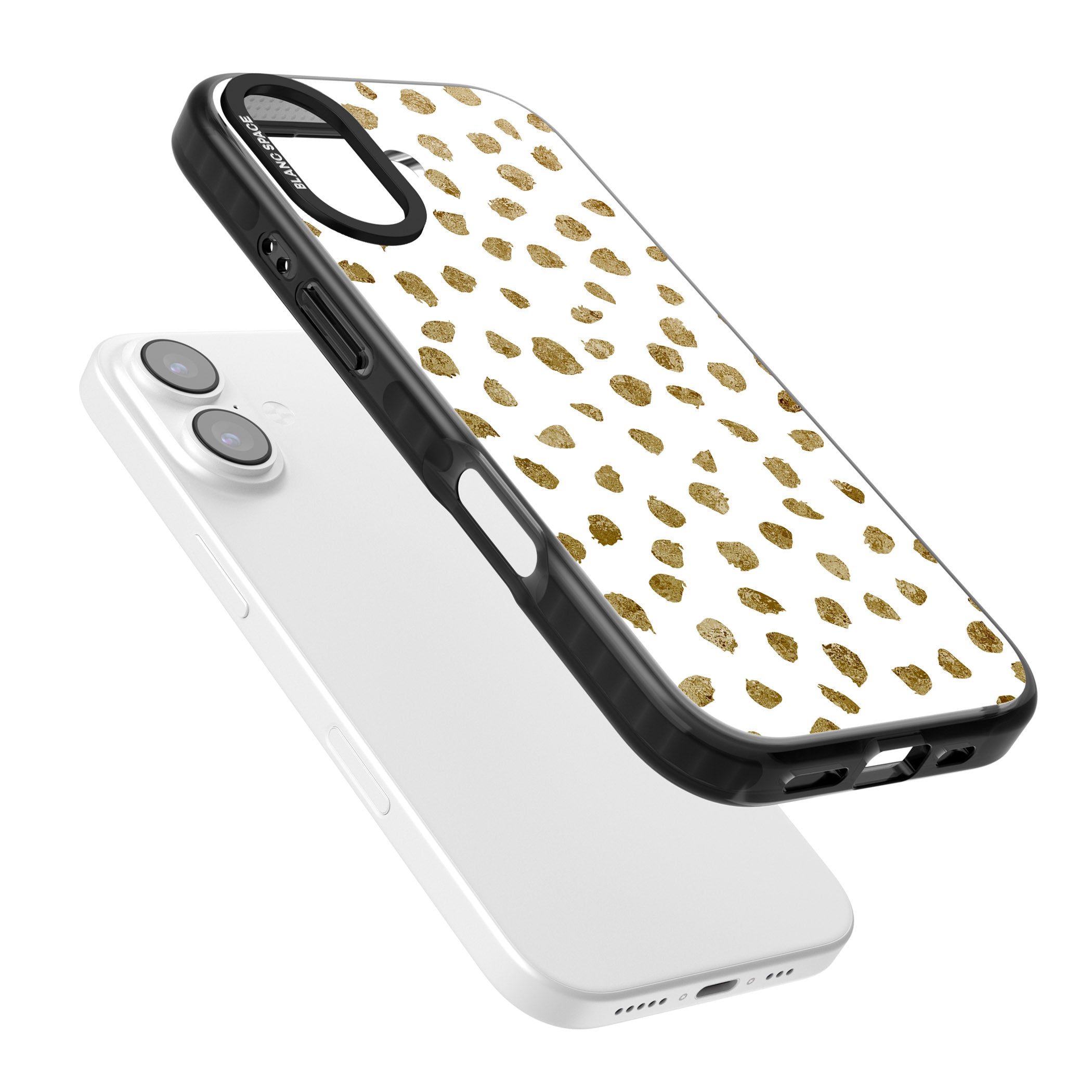 Golden Speckle iPhone 17 Impact Pro Black Phone Case Colours