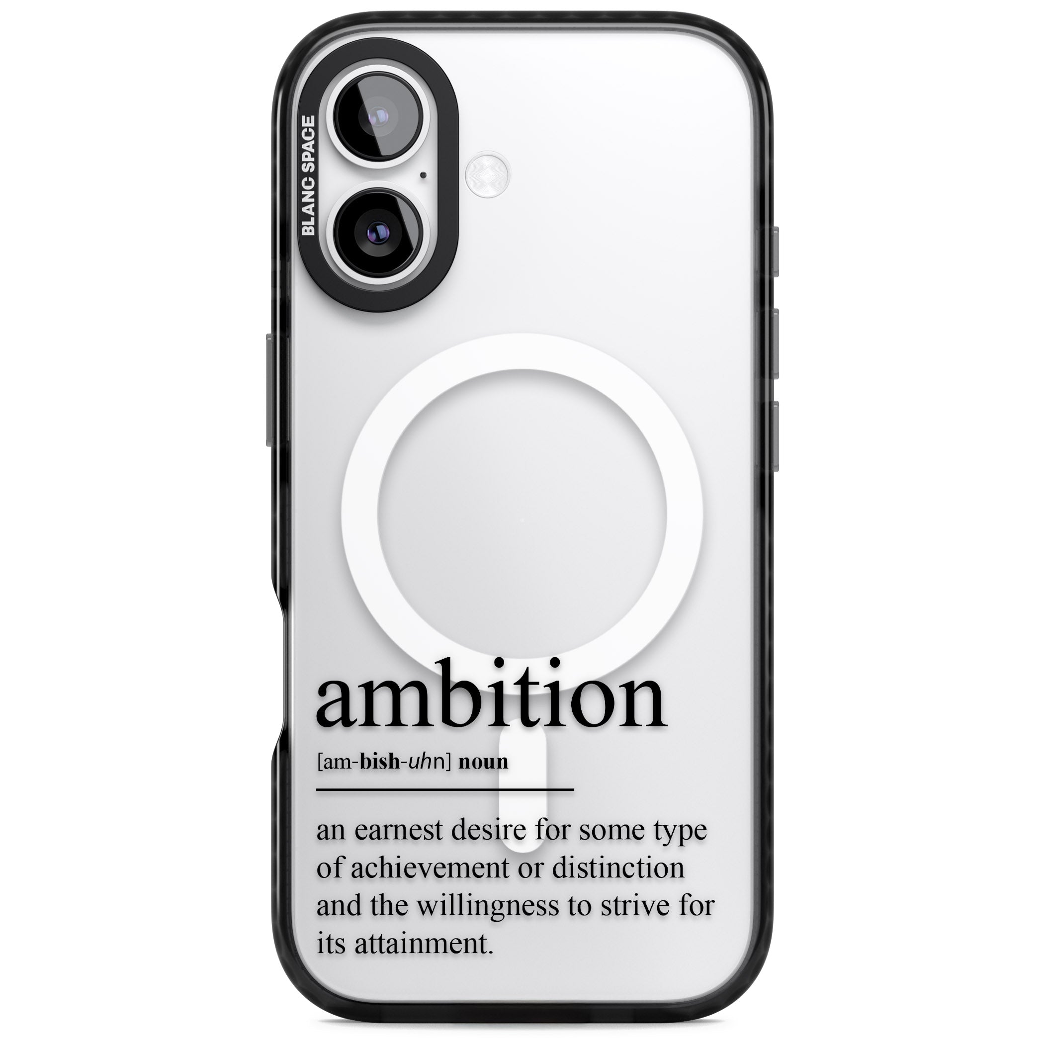 Ambition iPhone 17 Impact Pro Black Phone Case