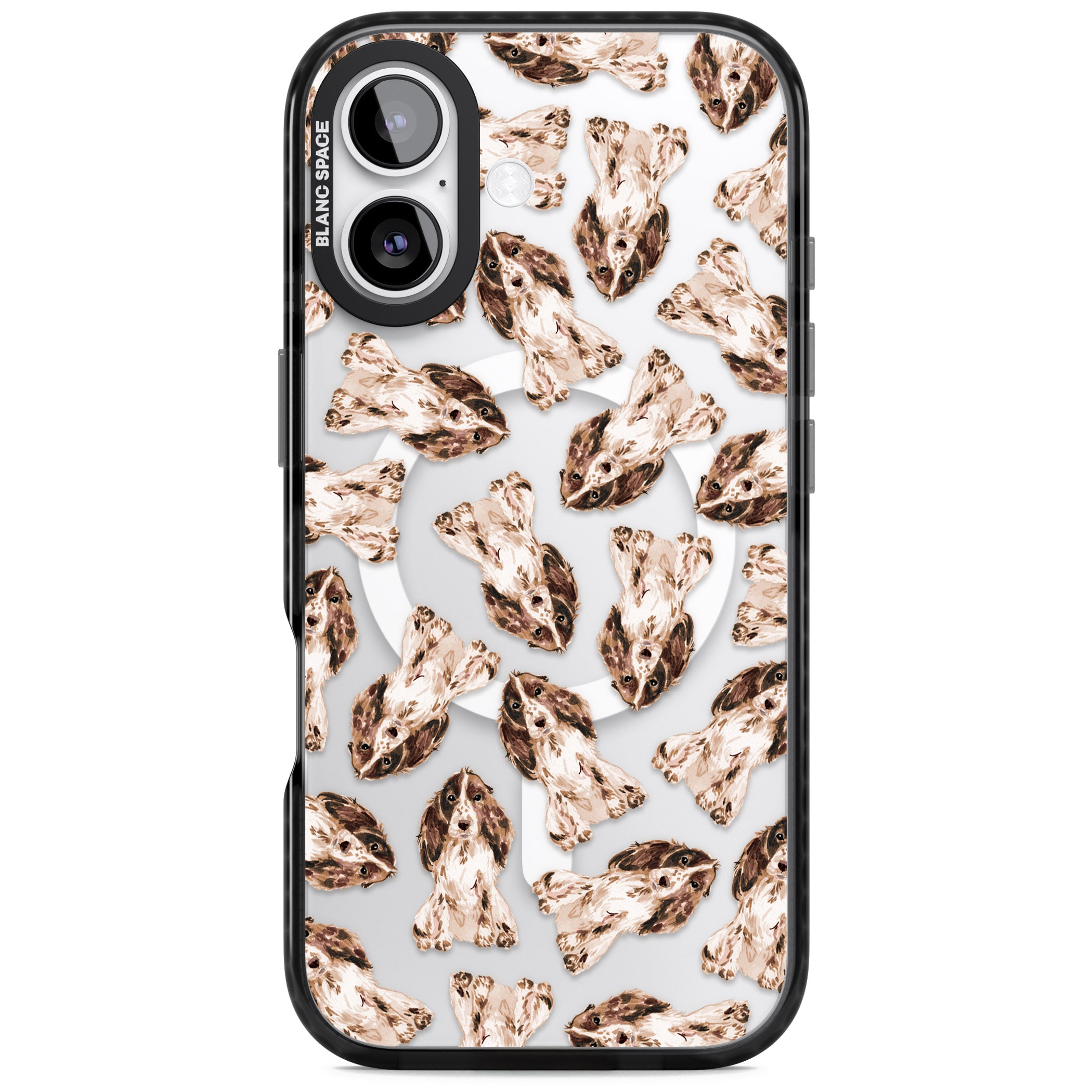 Cocker Spaniel (Brown) Watercolour Dog Pattern iPhone 17 Impact Pro Black Phone Case