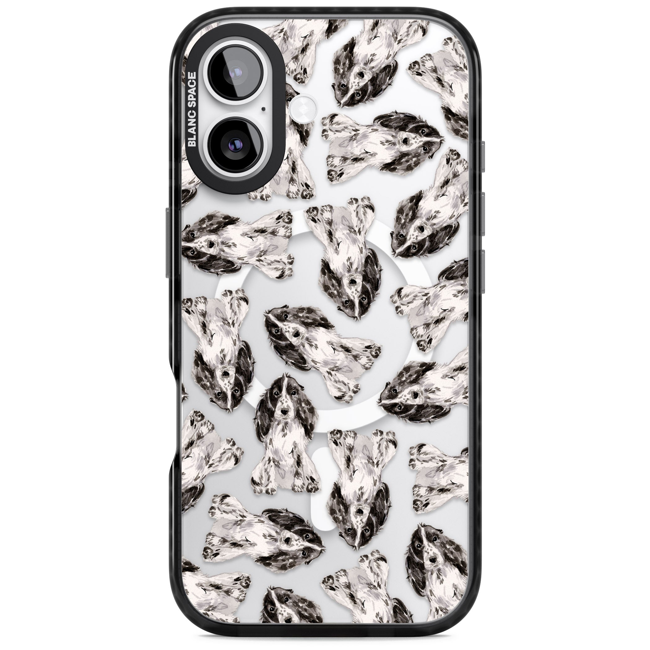 Cocker Spaniel Watercolor Elegance iPhone 17 Impact Pro Black Phone Case