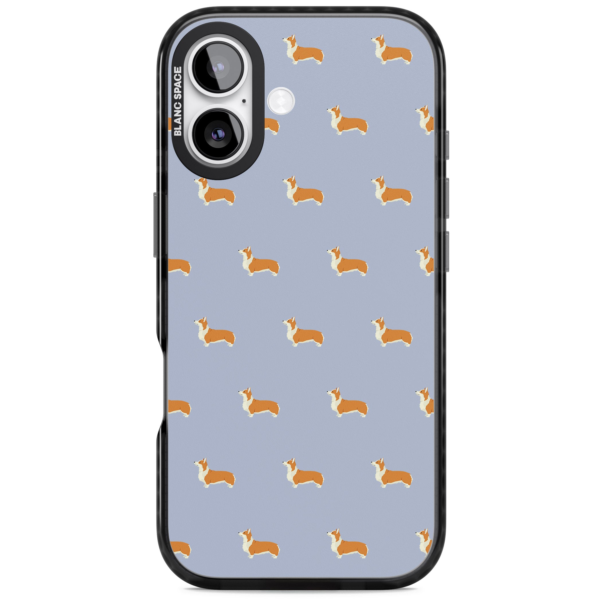 Corgi Pattern iPhone 17 Impact Pro Black Phone Case