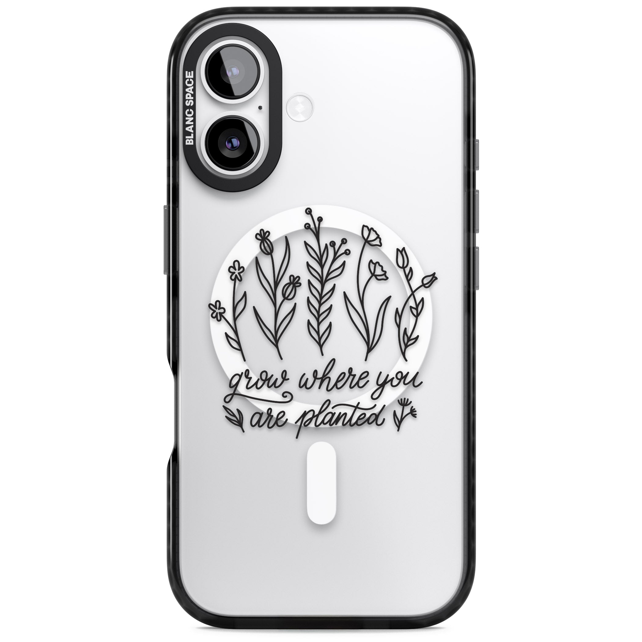 Grow Where You Are Planted iPhone 17 Impact Pro Black Phone Case