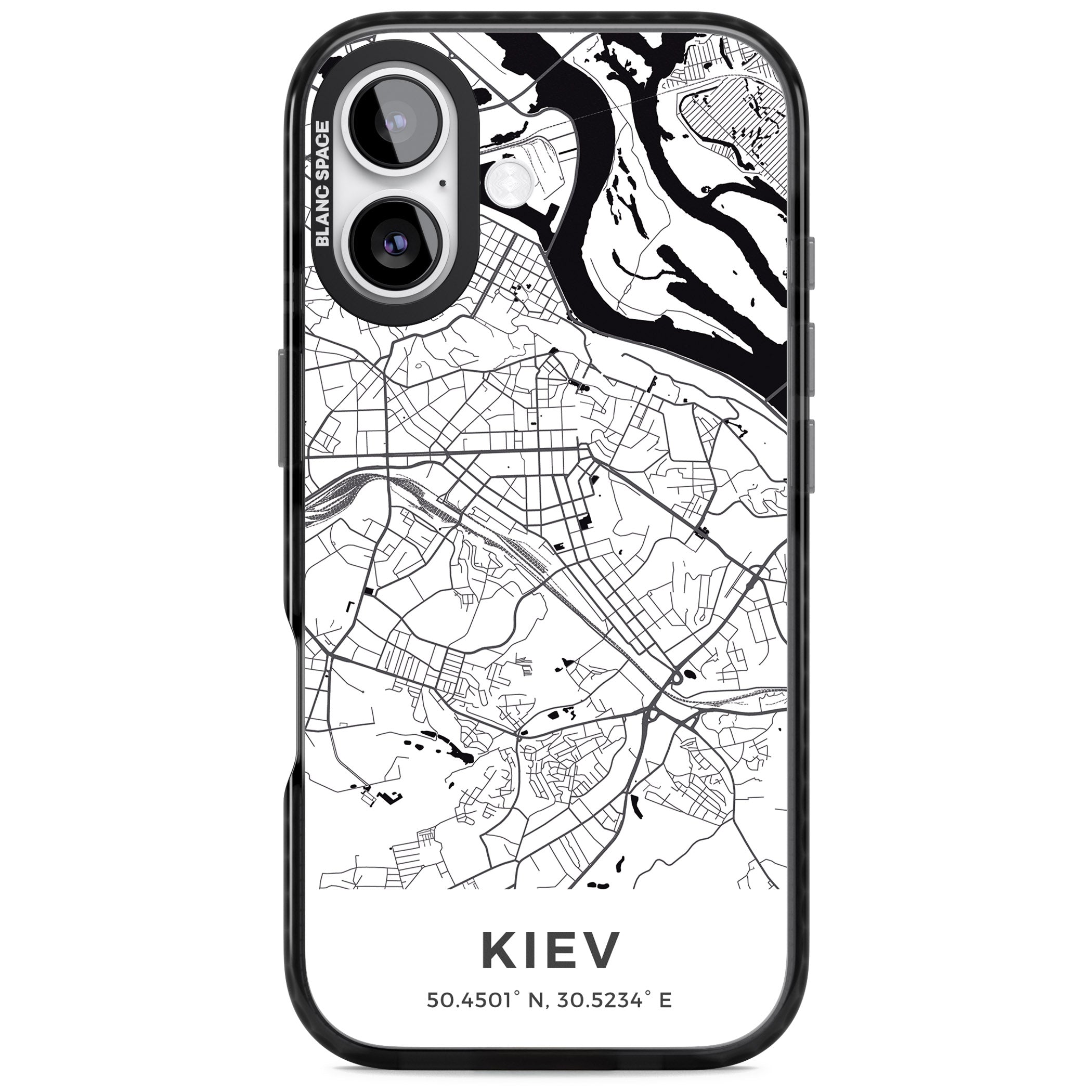 Kiev Map iPhone 17 Impact Pro Black Phone Case