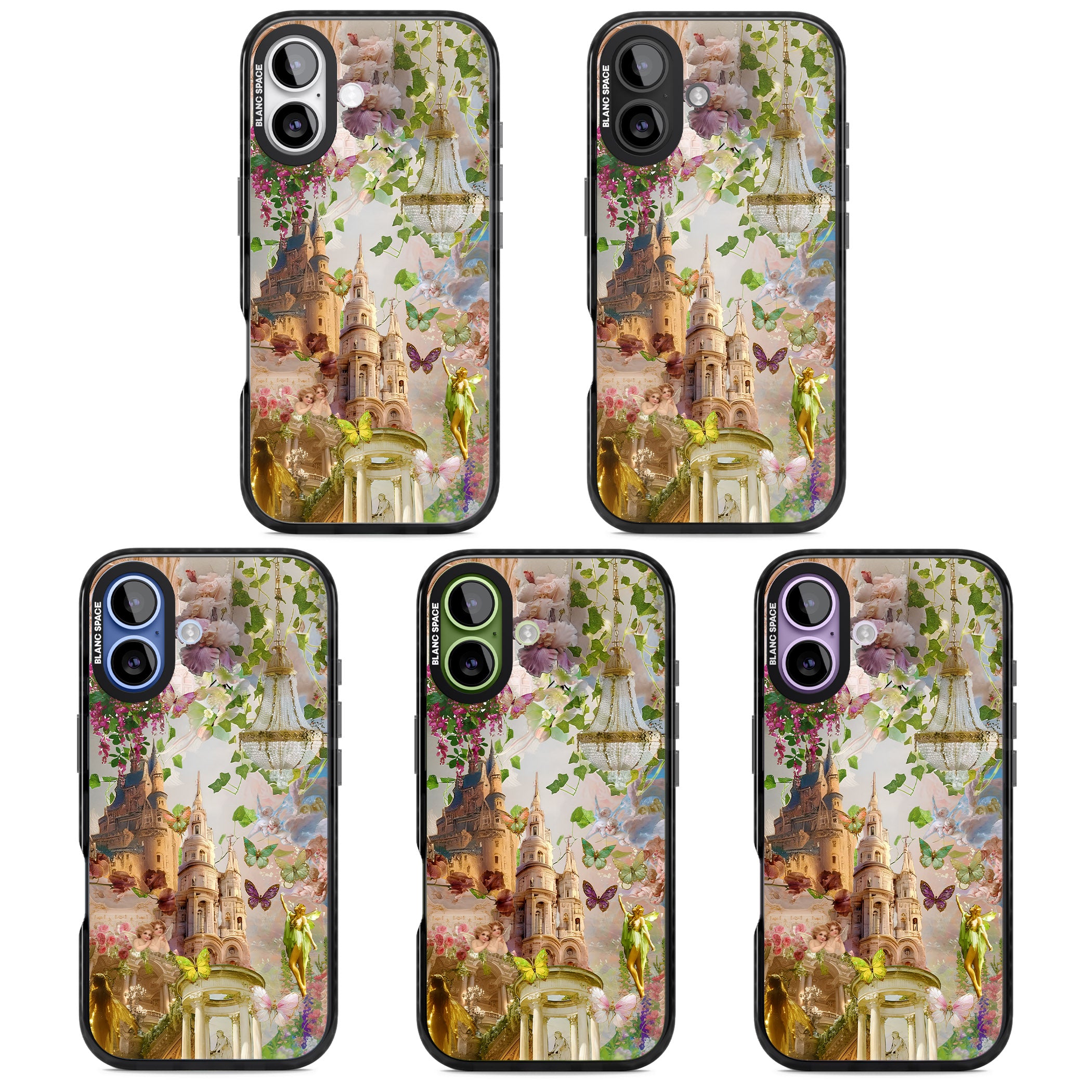 Fairies & Castles Collage iPhone 17 Impact Pro Black Phone Case APT Impact Protection