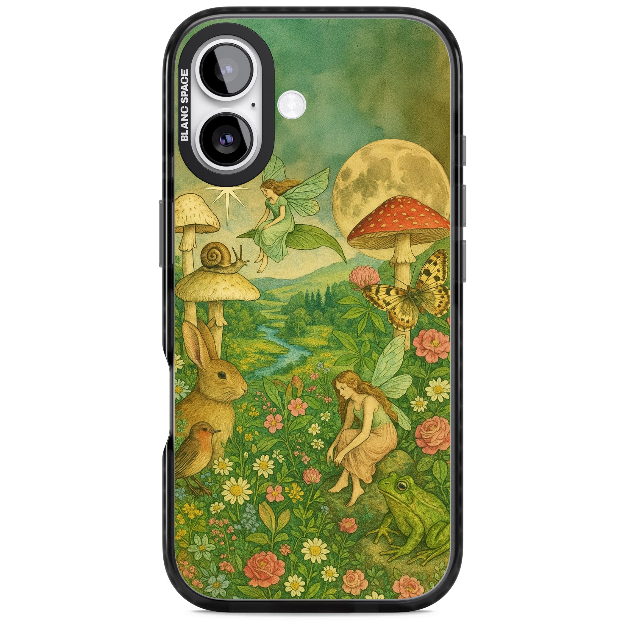 Fairies & Flowers iPhone 17 Impact Pro Black Phone Case