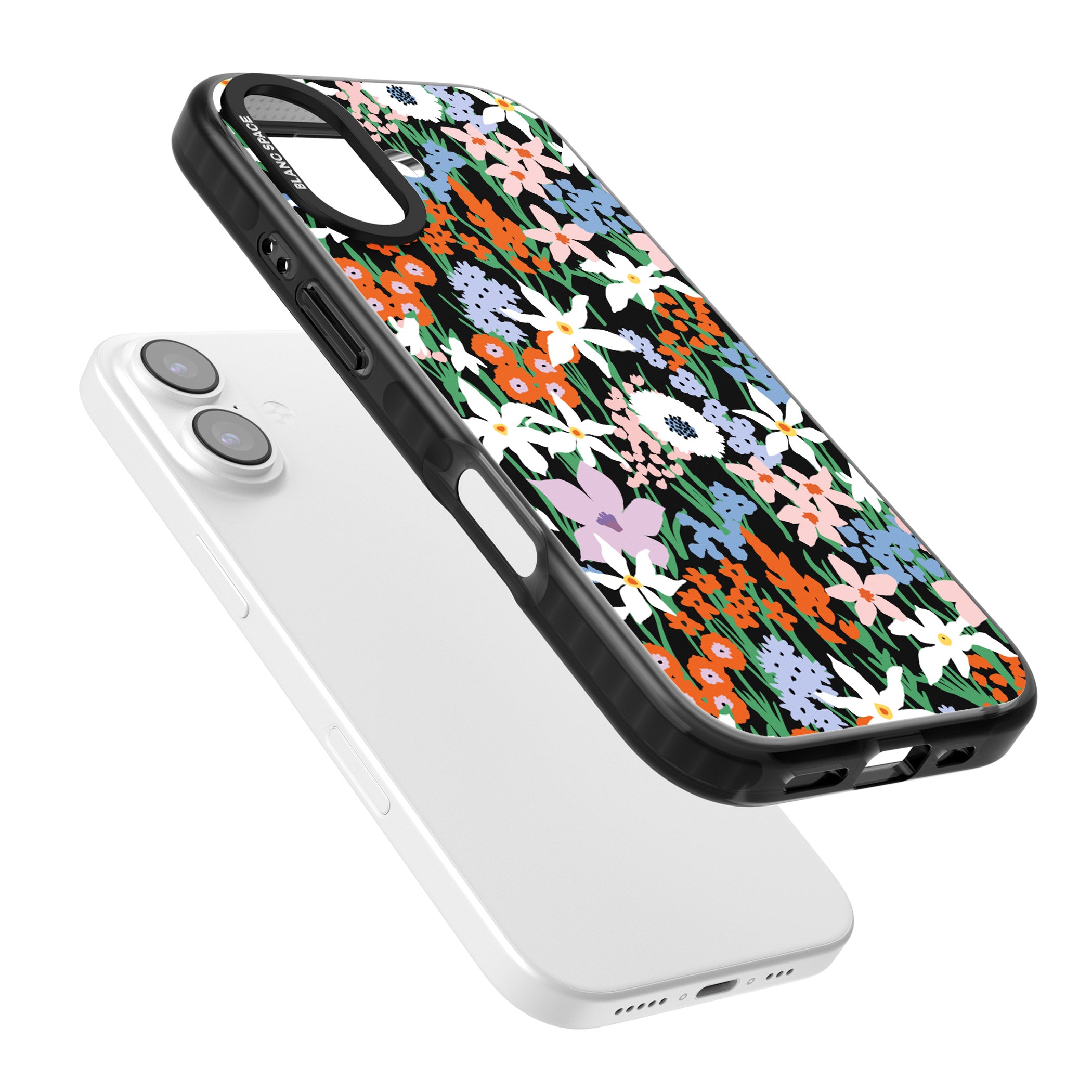 Floral Bloom Meadow Solid iPhone 17 Impact Pro Black Phone Case Colours