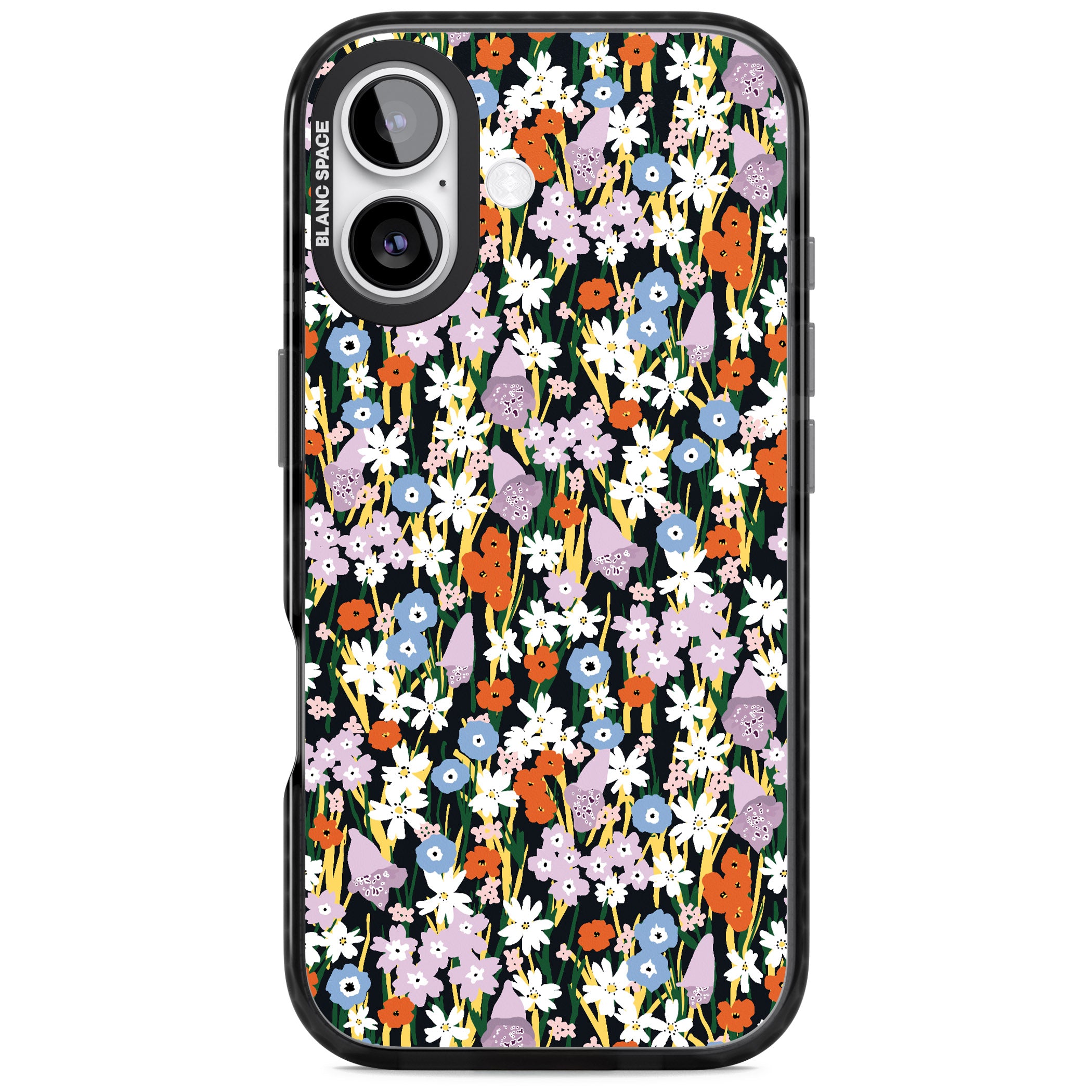 Energetic Floral Mix iPhone 17 Impact Pro Black Phone Case