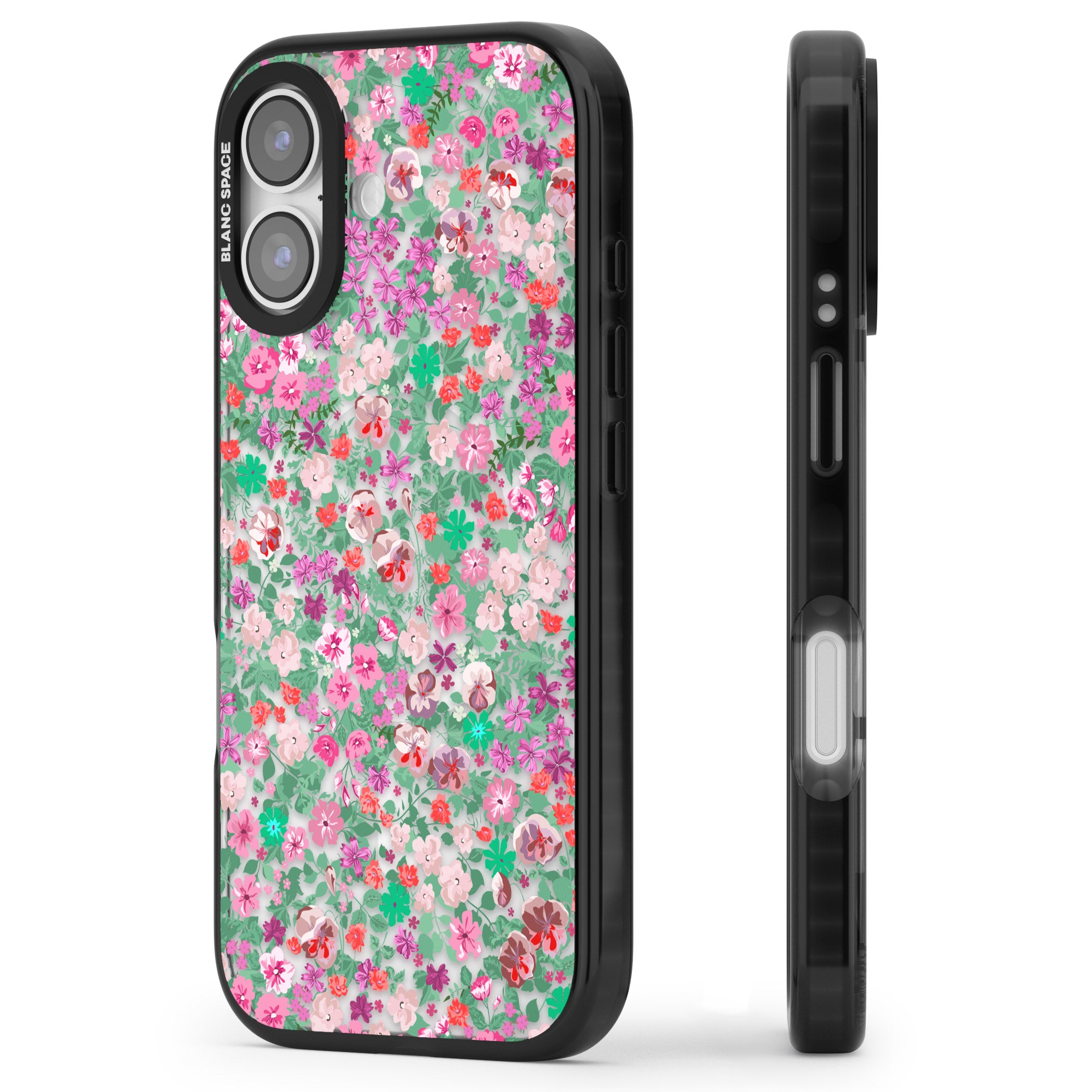 Florentine Meadow iPhone 17 Impact Pro Black Phone Case Side Profile