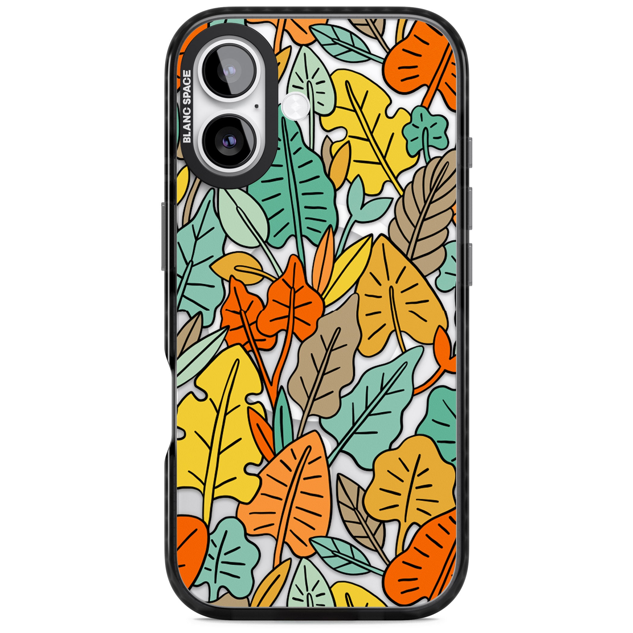 Pastel Toned Autumn Leaves iPhone 17 Impact Pro Black Phone Case