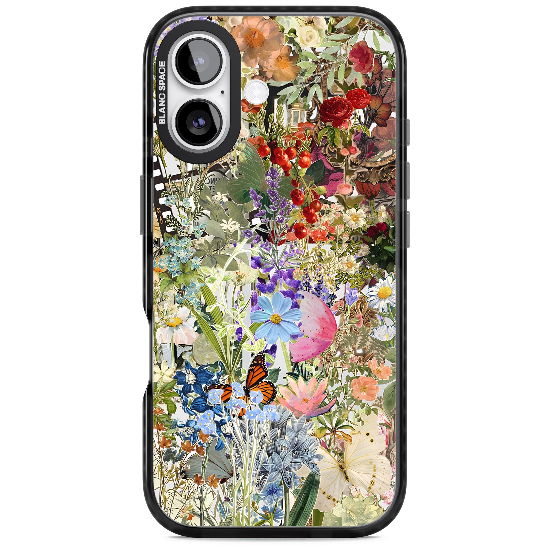Flower Mix Collage iPhone 17 Impact Pro Black Phone Case