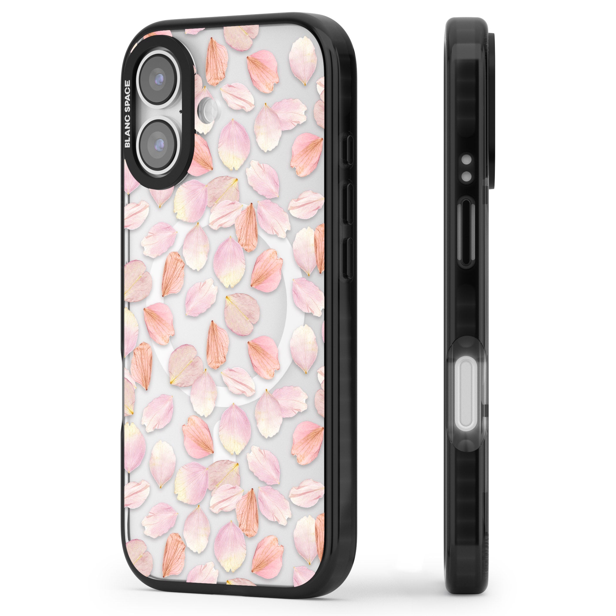Petal Dream iPhone 17 Impact Pro Black Phone Case Side Profile