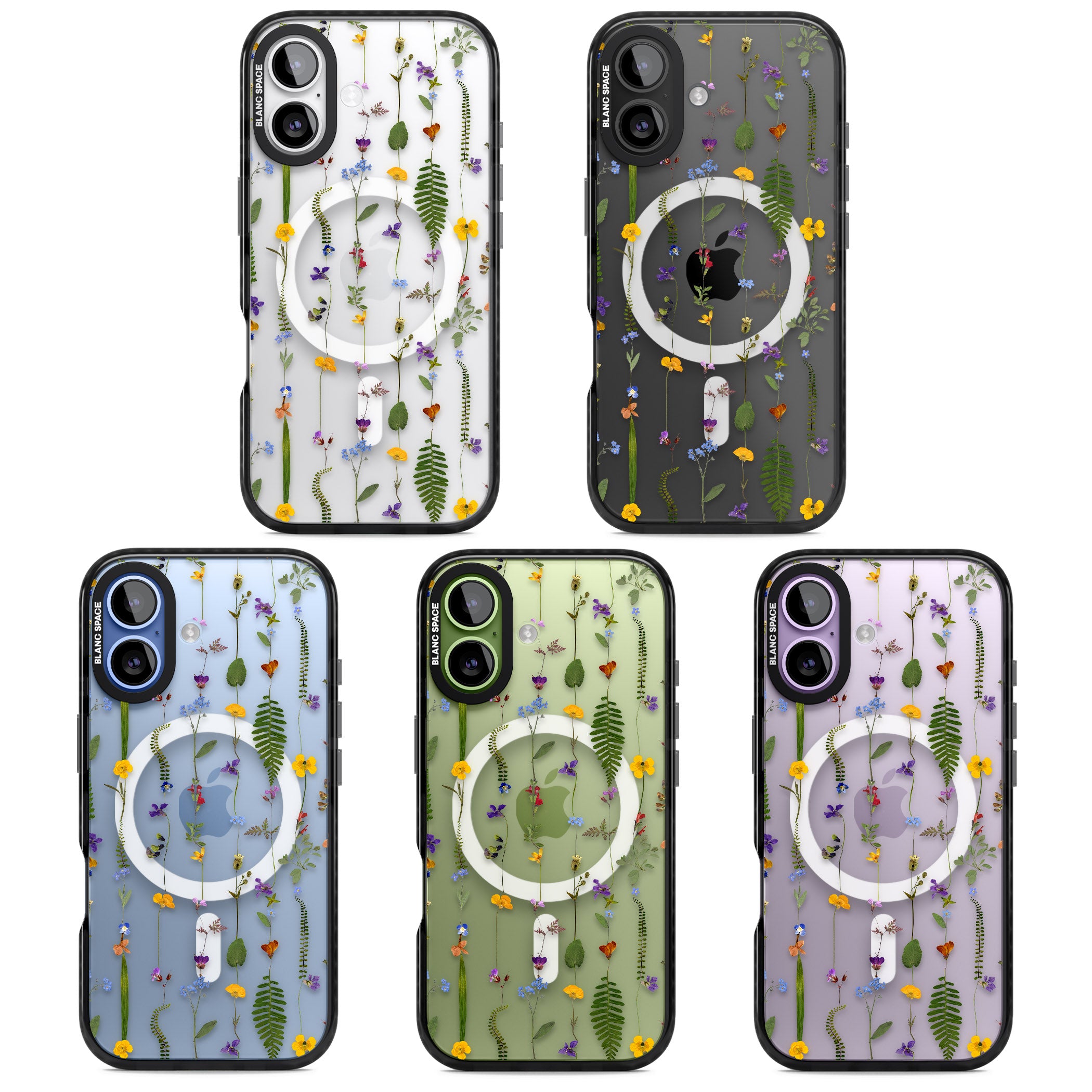 Wildflower Chain iPhone 17 Impact Pro Black Phone Case APT Impact Protection