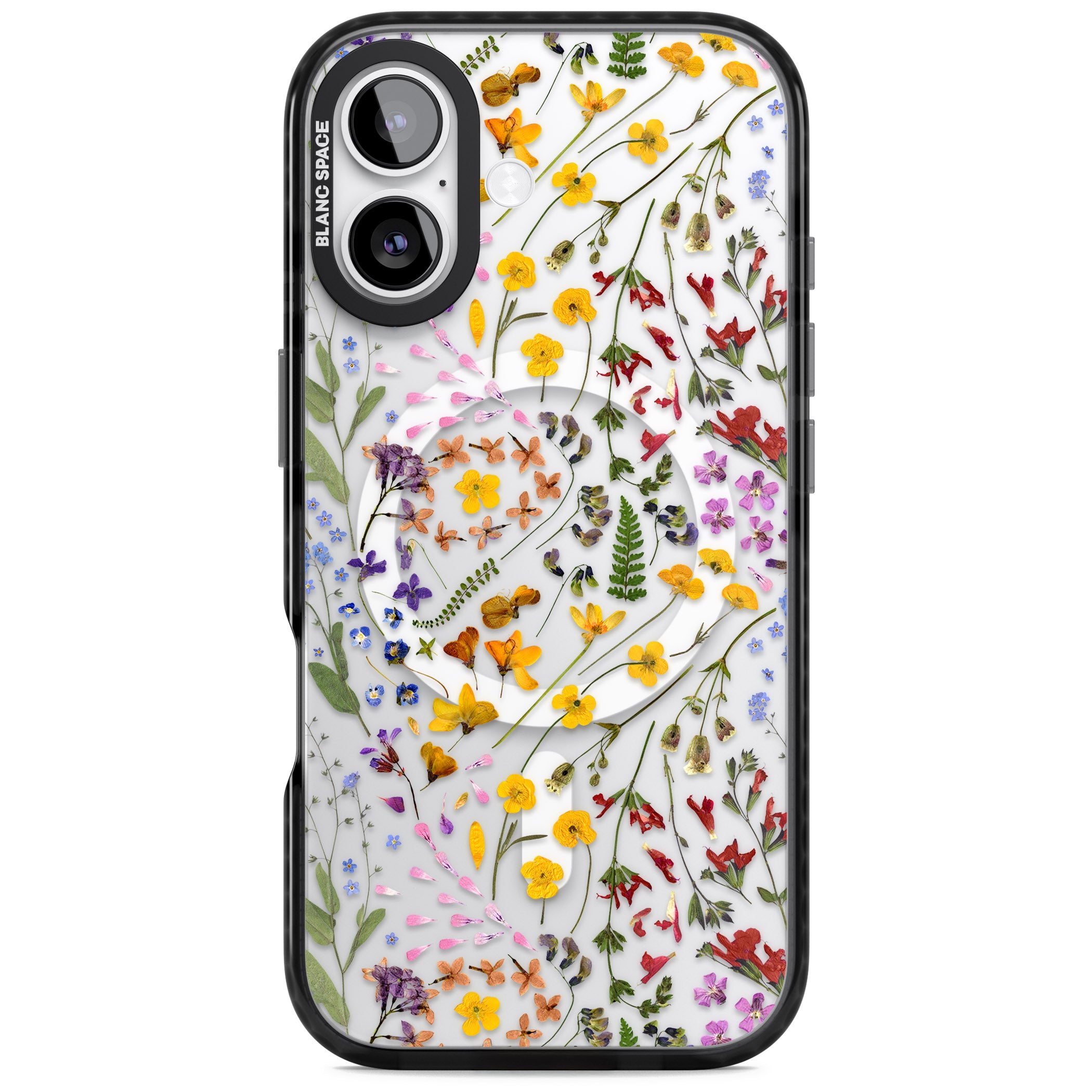 Wildflower iPhone 17 Impact Pro Black Phone Case