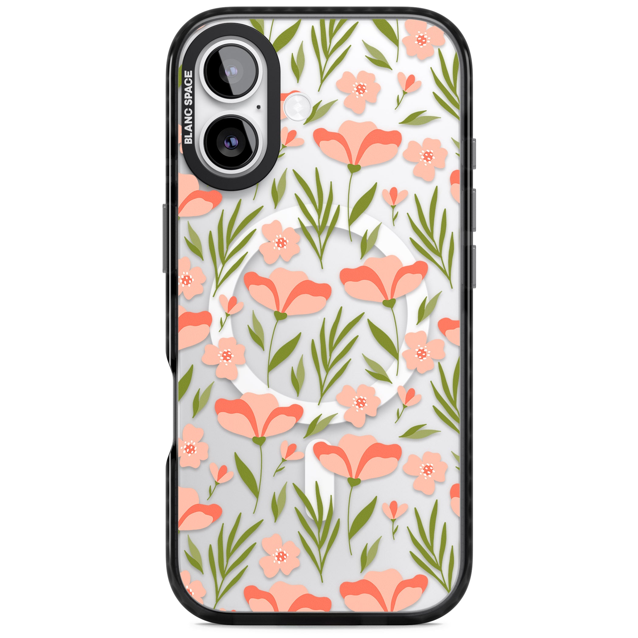 Blossom Bloom iPhone 17 Impact Pro Black Phone Case