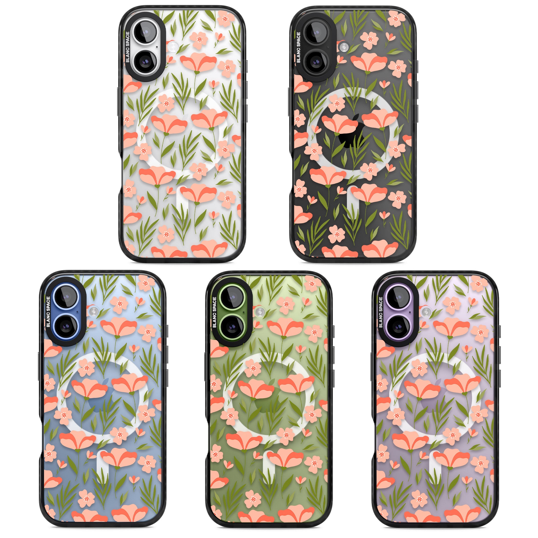 Blossom Bloom iPhone 17 Impact Pro Black Phone Case APT Impact Protection