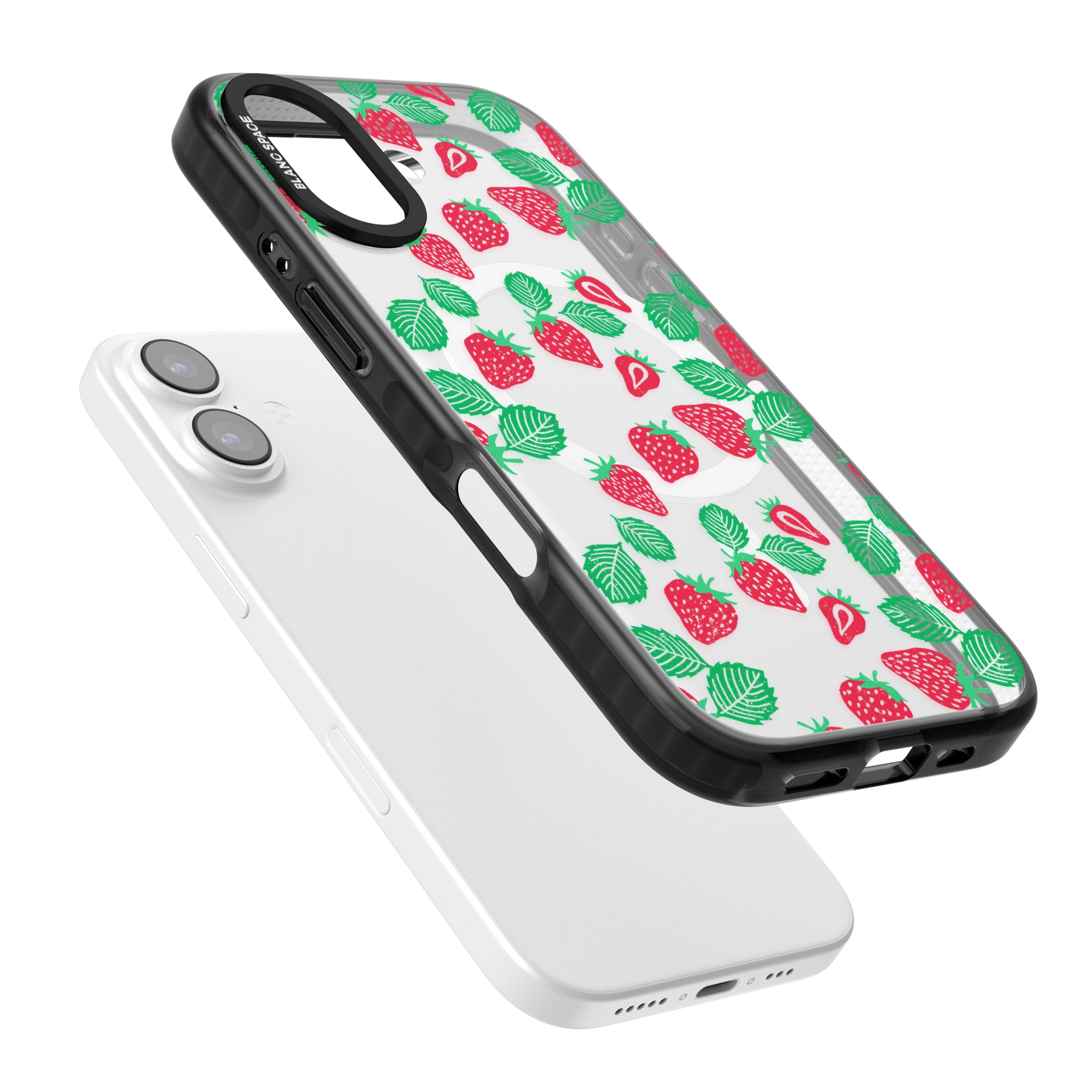 Strawberry Delight iPhone 17 Impact Pro Black Phone Case Colours