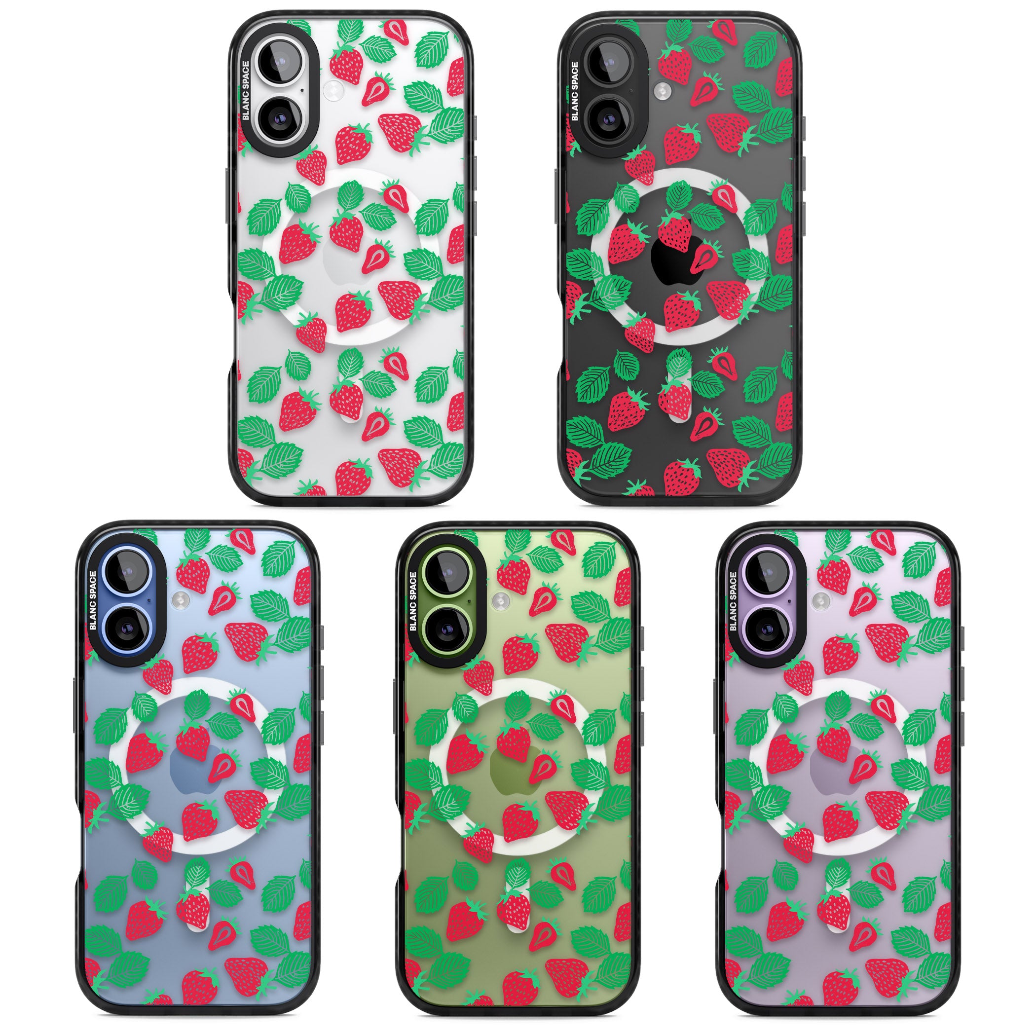 Strawberry Delight iPhone 17 Impact Pro Black Phone Case APT Impact Protection