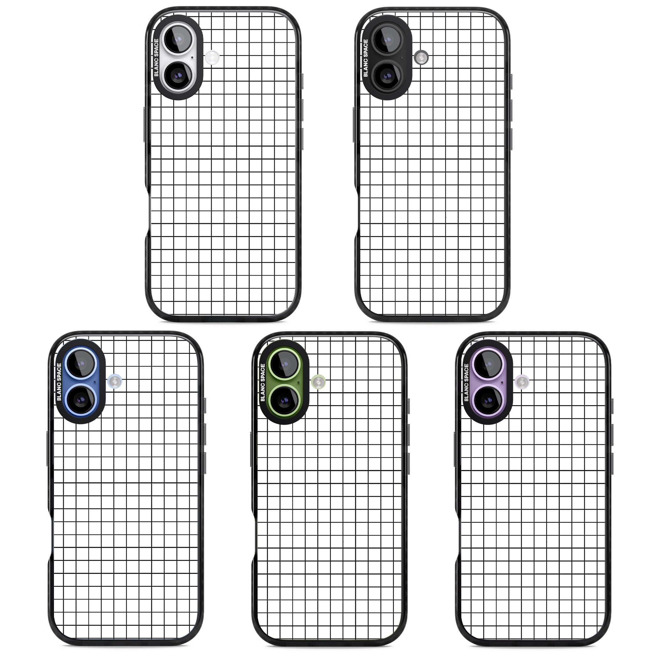 Minimal Black Grid iPhone 17 Impact Pro Black Phone Case APT Impact Protection
