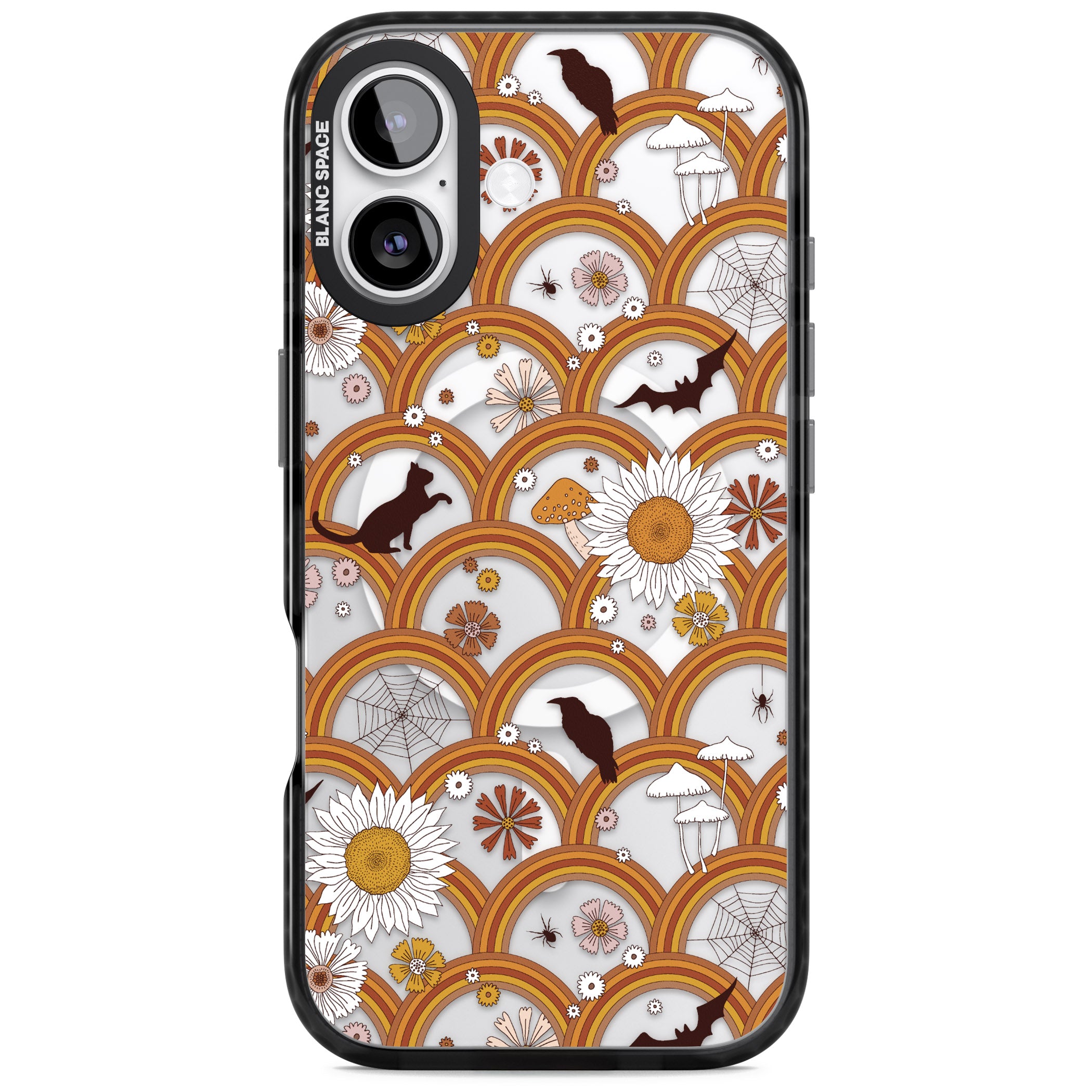 Halloween Rainbows iPhone 17 Impact Pro Black Phone Case