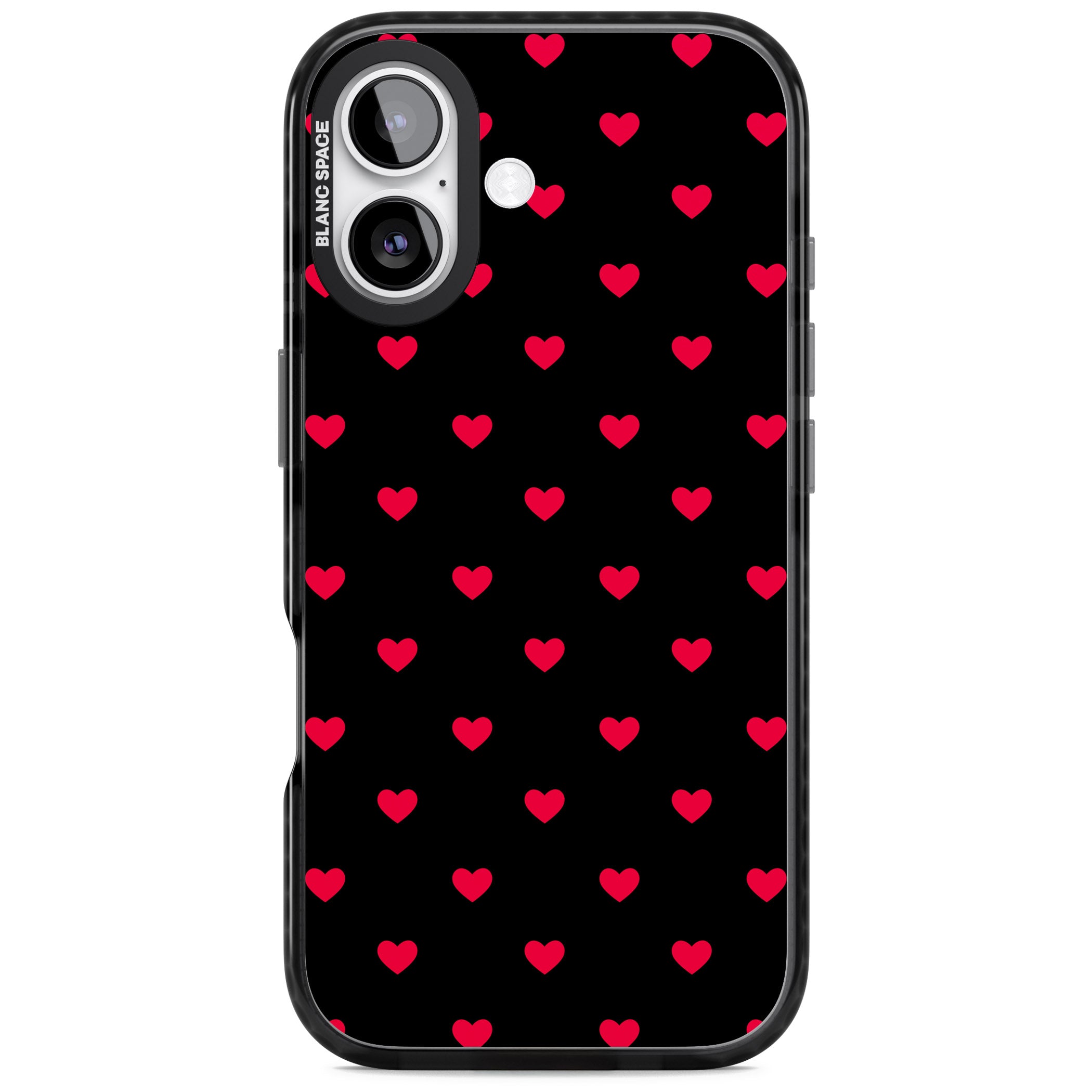 Small Heart Pattern: Red & iPhone 17 Impact Pro Black Phone Case