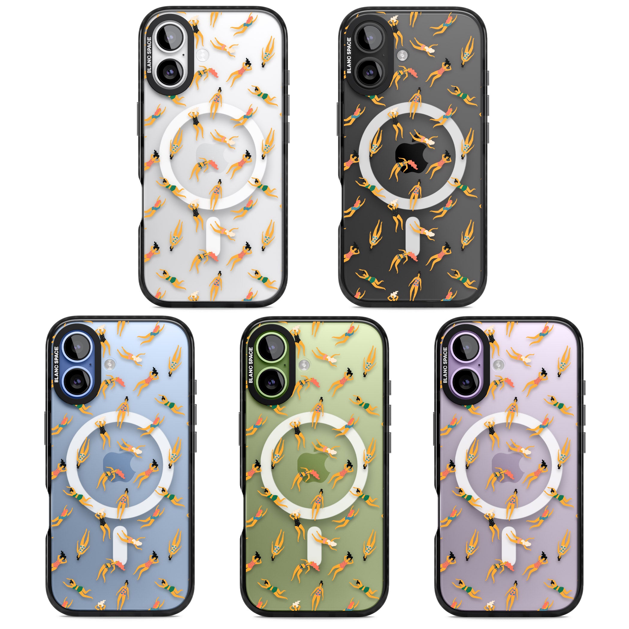 Poolside Pattern iPhone 17 Impact Pro Black Phone Case APT Impact Protection