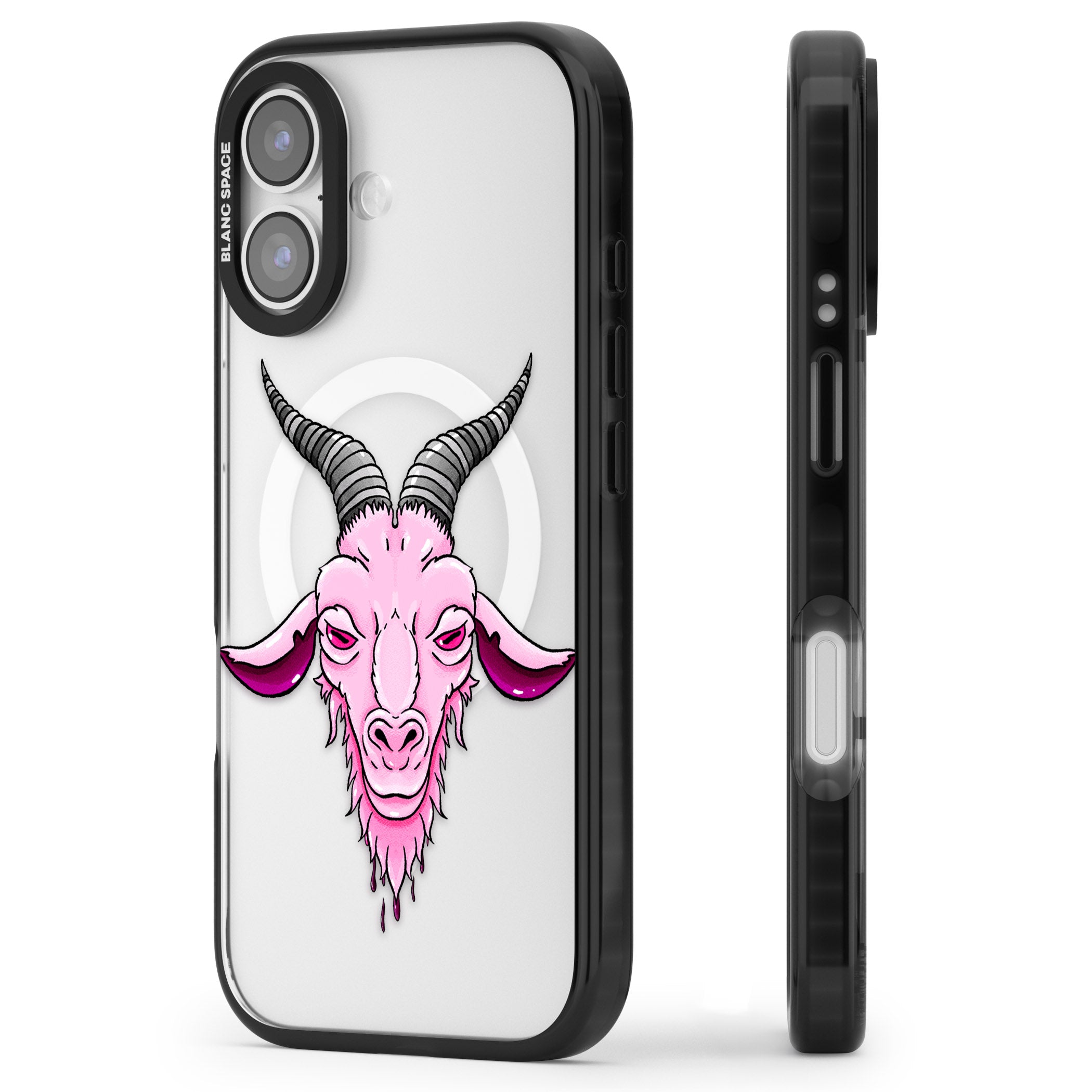 Ba Phomet iPhone 17 Impact Pro Black Phone Case Side Profile