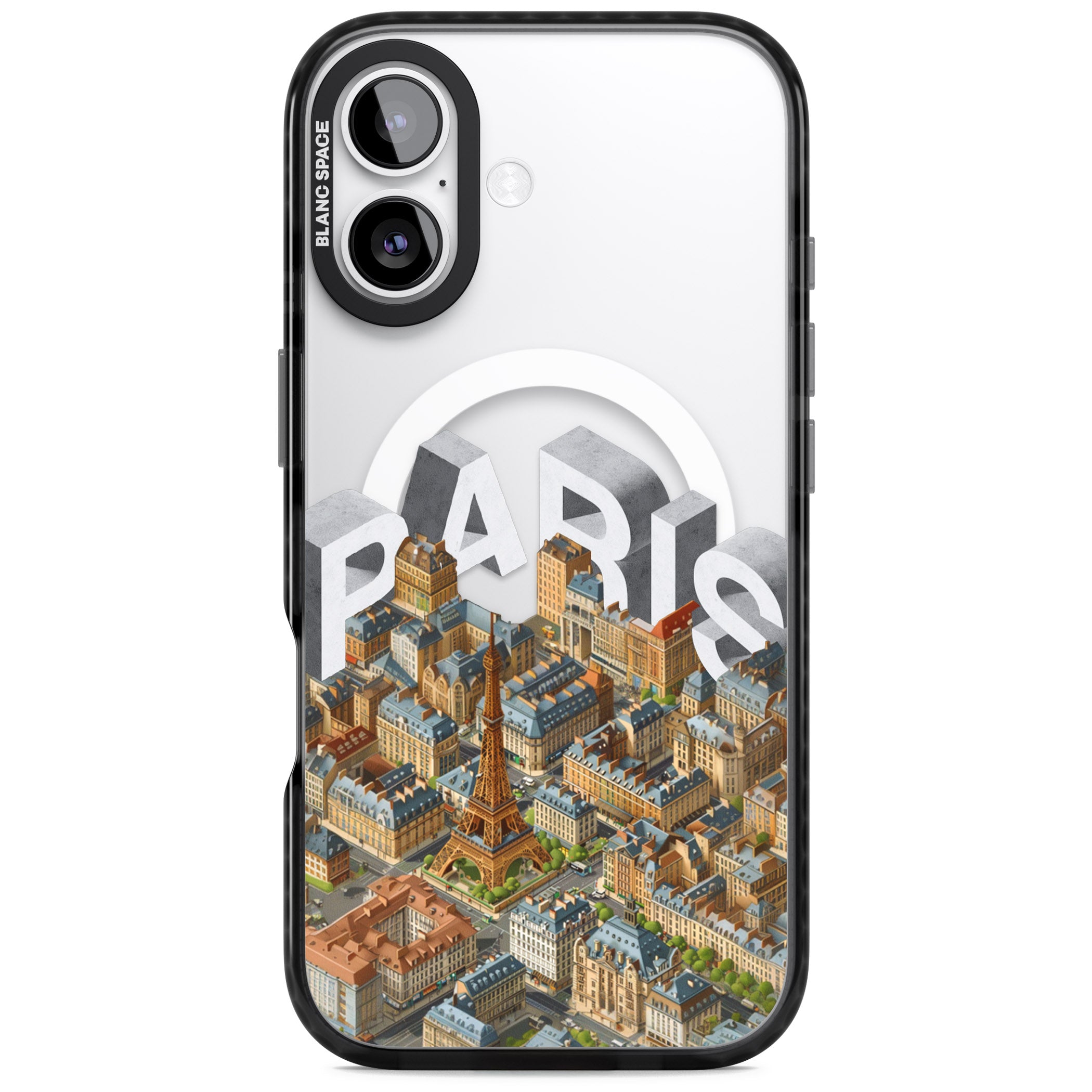 Paris iPhone 17 Impact Pro Black Phone Case