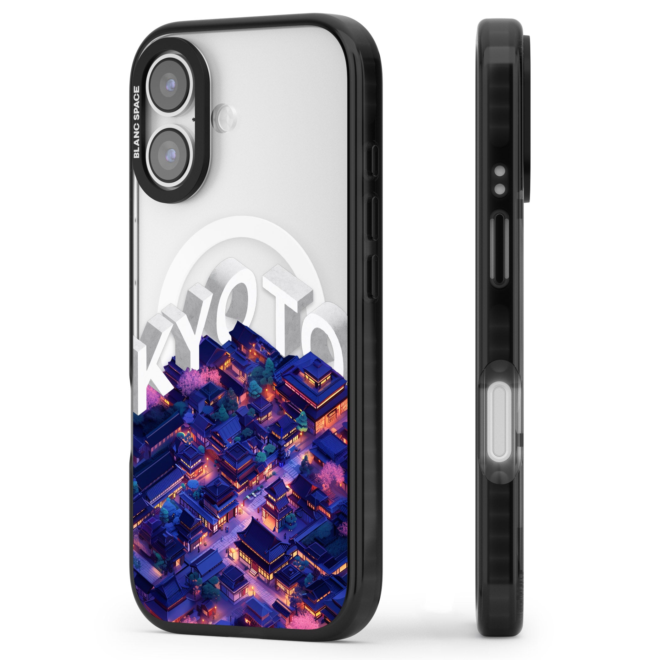 Kyoto iPhone 17 Impact Pro Black Phone Case Side Profile