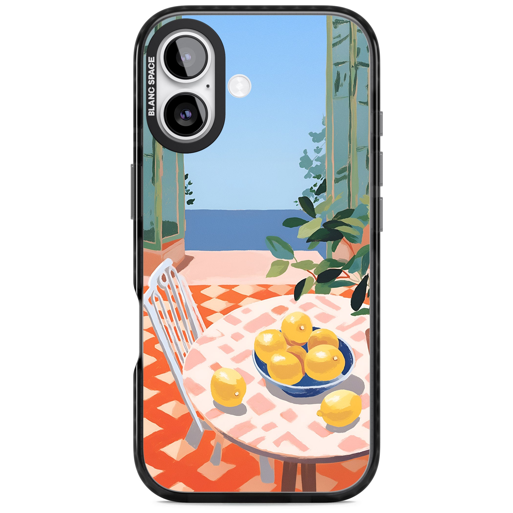 Seaside Lemons iPhone 17 Impact Pro Black Phone Case