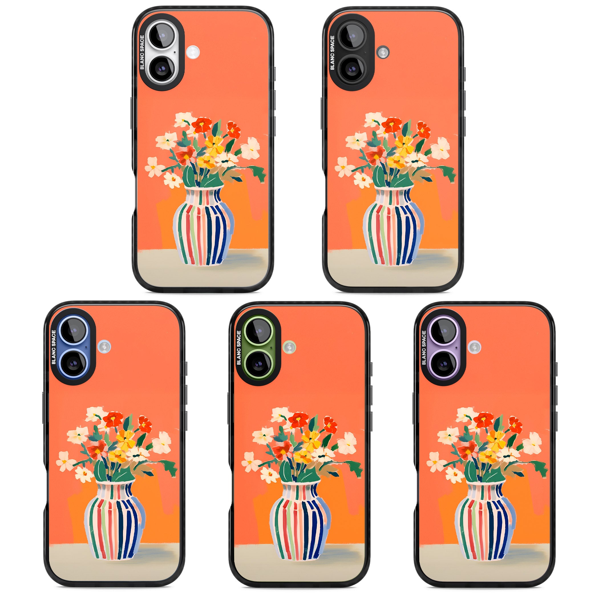 Coral Flower Vase iPhone 17 Impact Pro Black Phone Case APT Impact Protection