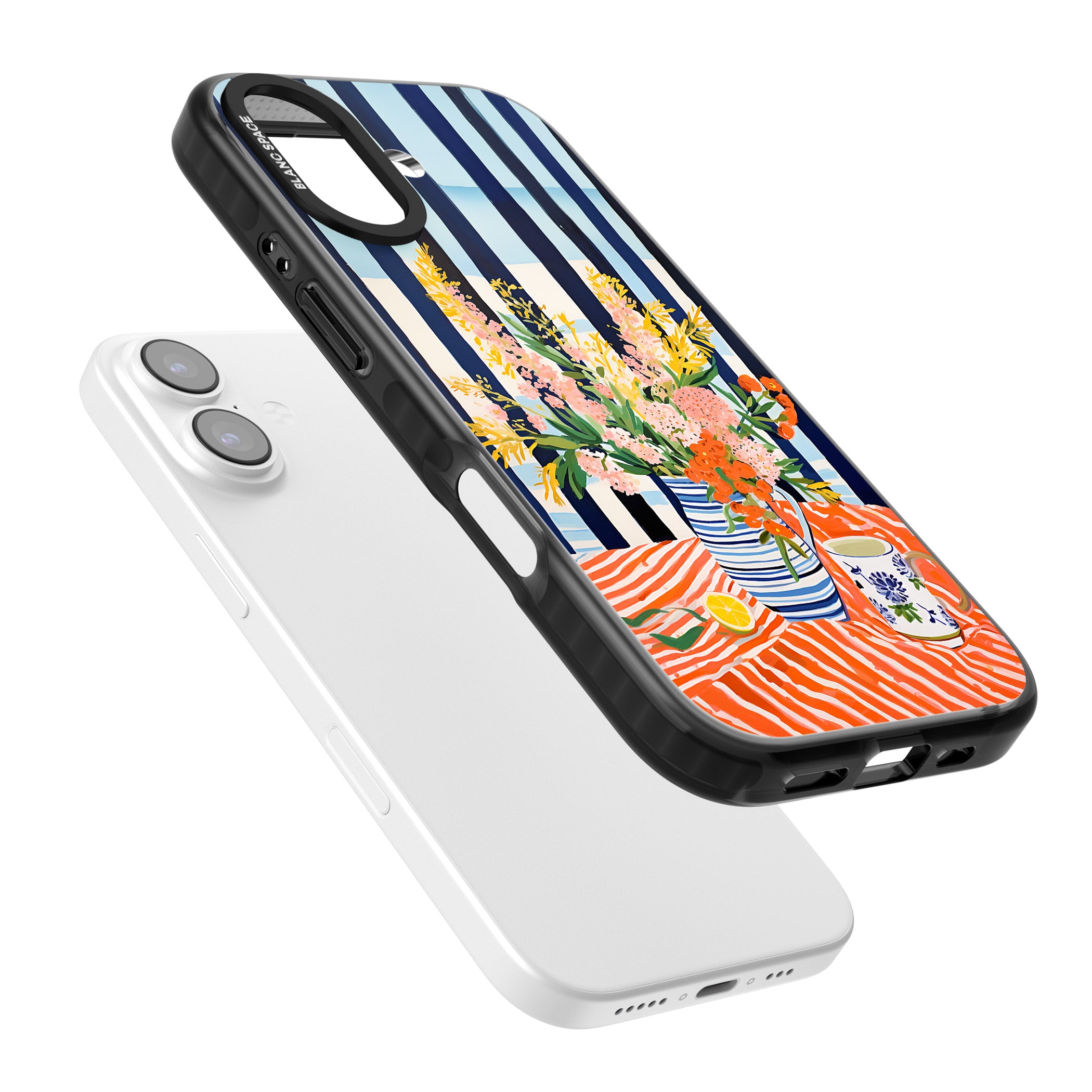 Seaside Flowers iPhone 17 Impact Pro Black Phone Case Colours