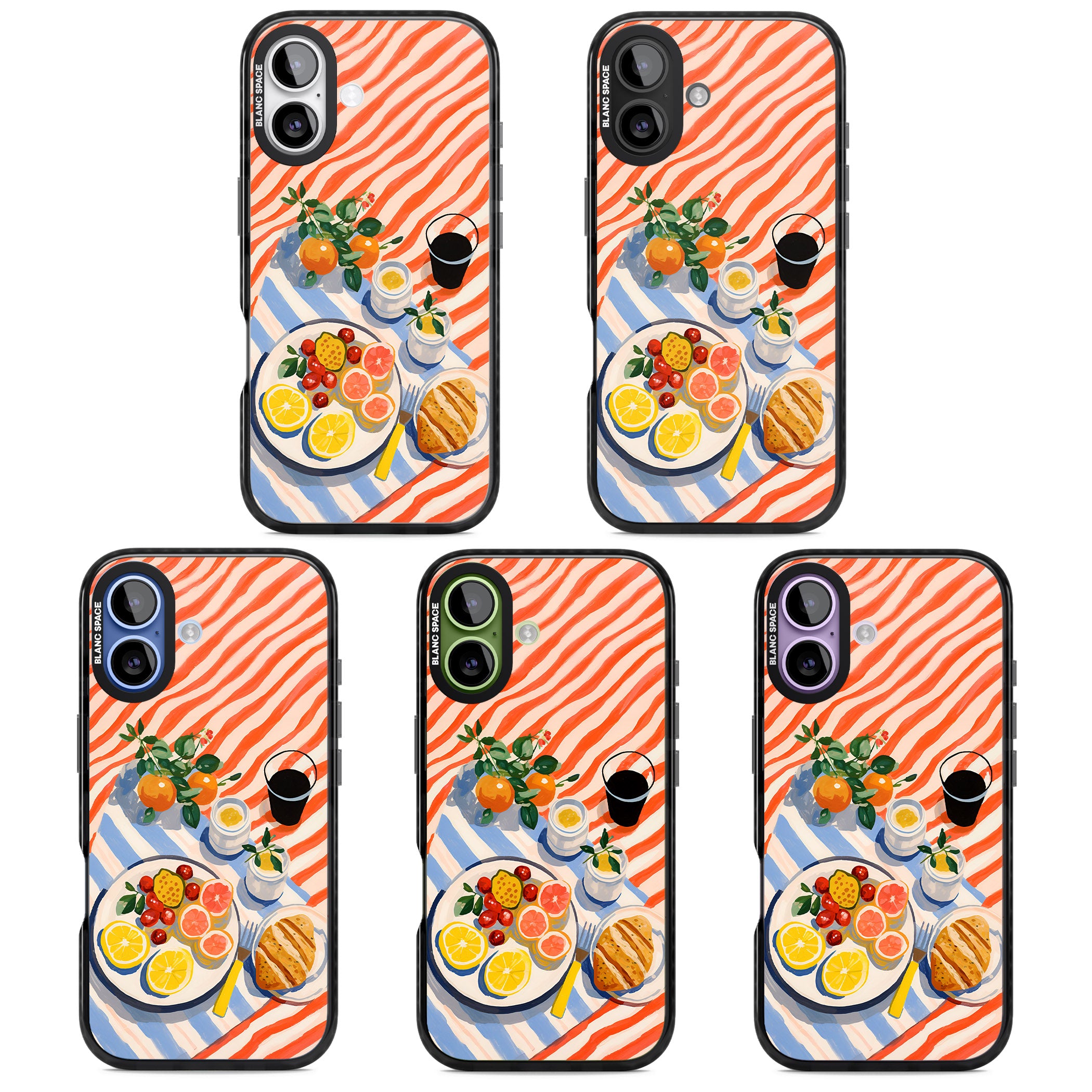 Citrus Picnic iPhone 17 Impact Pro Black Phone Case APT Impact Protection