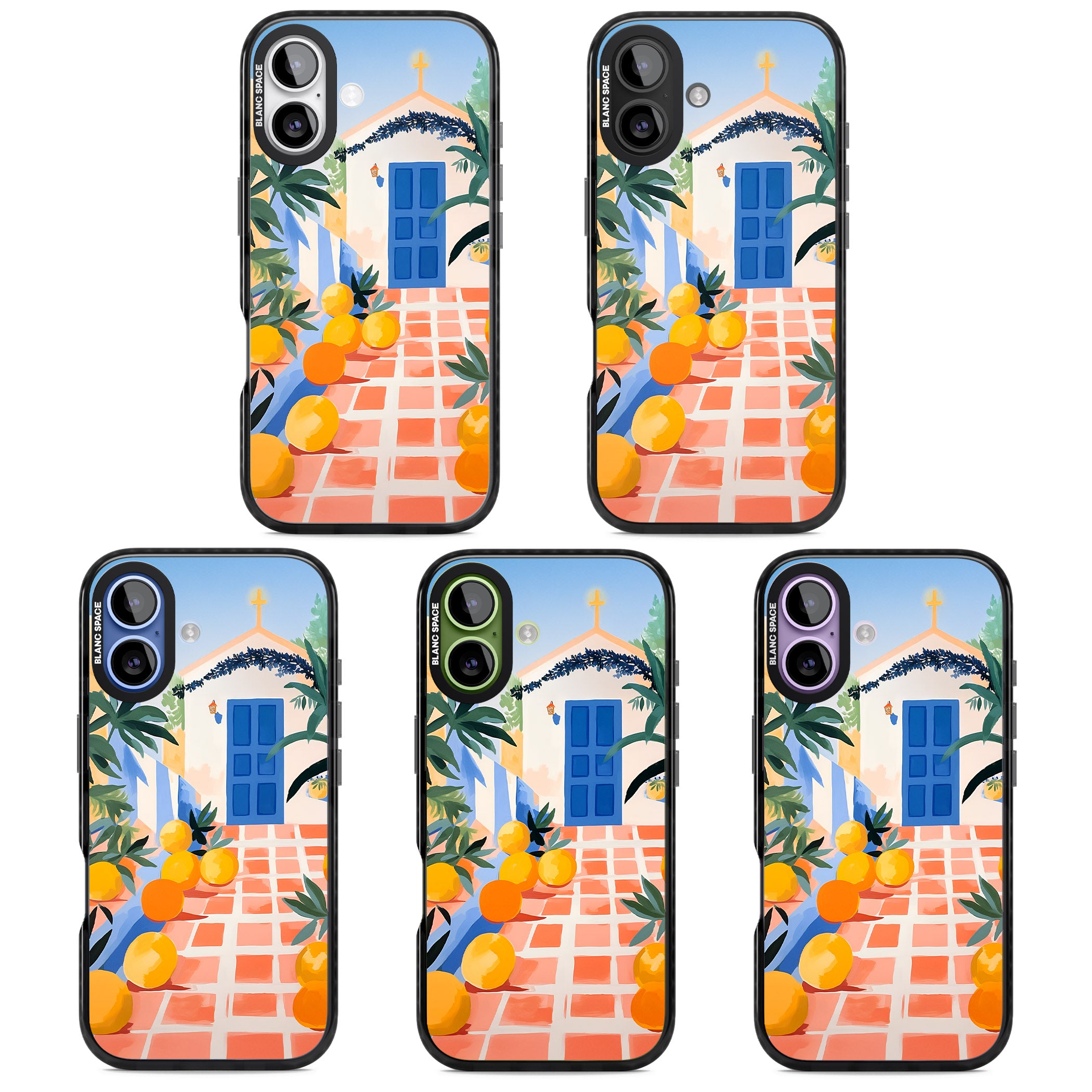 Greek Courtyard iPhone 17 Impact Pro Black Phone Case APT Impact Protection