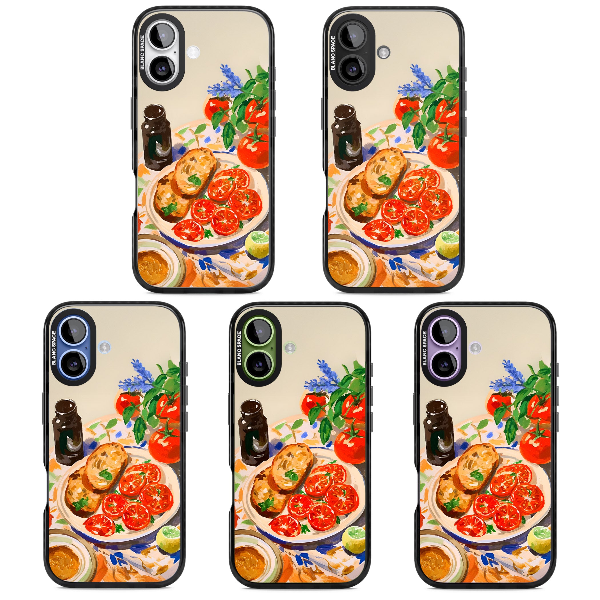 Bruschetta & Tomatoes iPhone 17 Impact Pro Black Phone Case APT Impact Protection