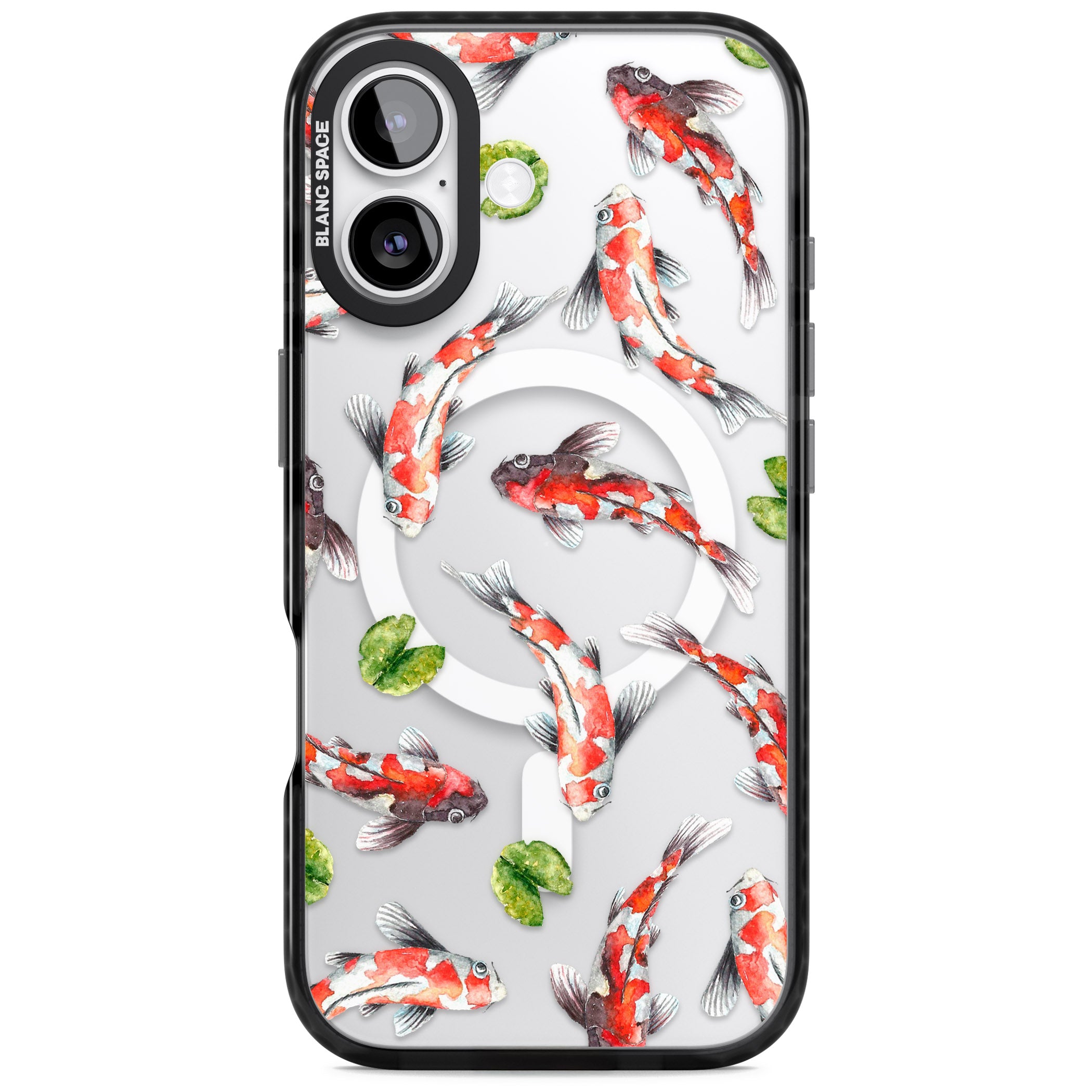 Koi Fish Watercolour iPhone 17 Impact Pro Black Phone Case