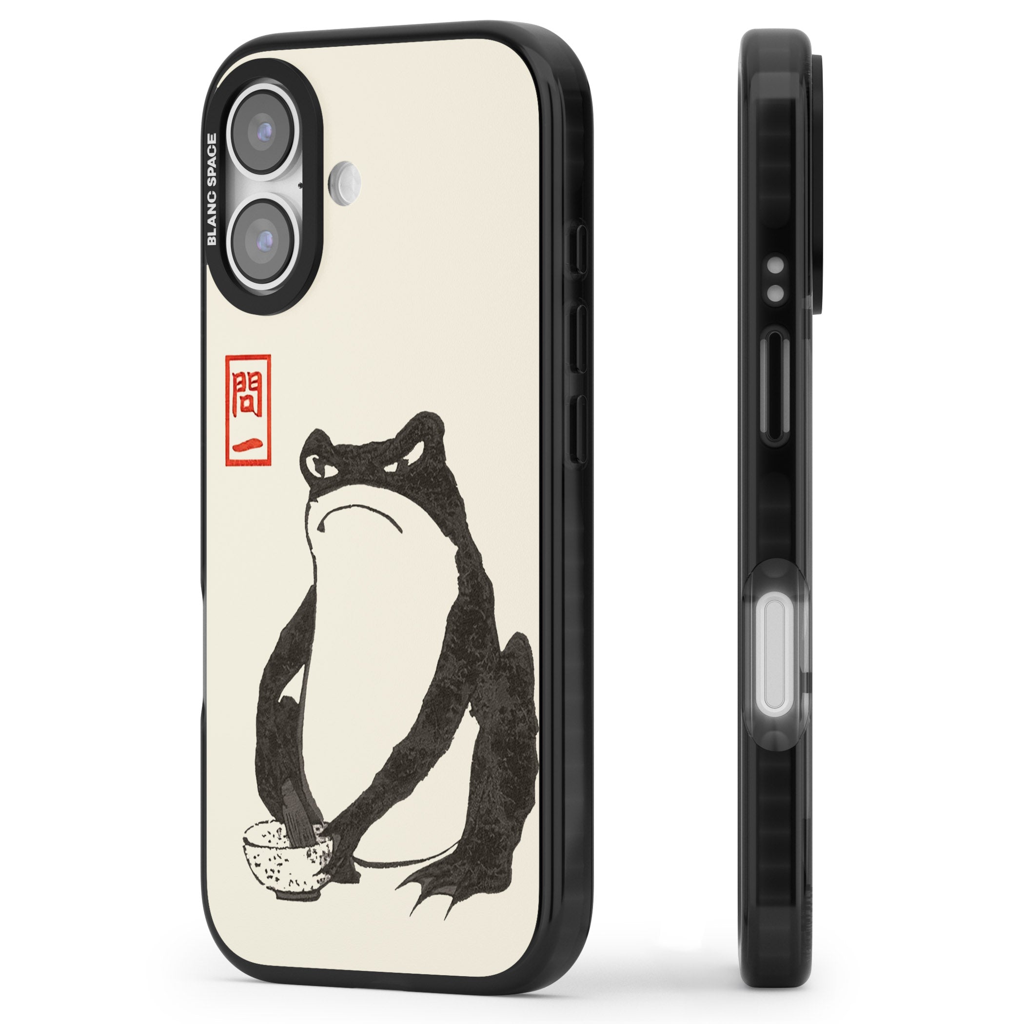 Matsumoto Hoji Grumpy Toad iPhone 17 Impact Pro Black Phone Case Side Profile