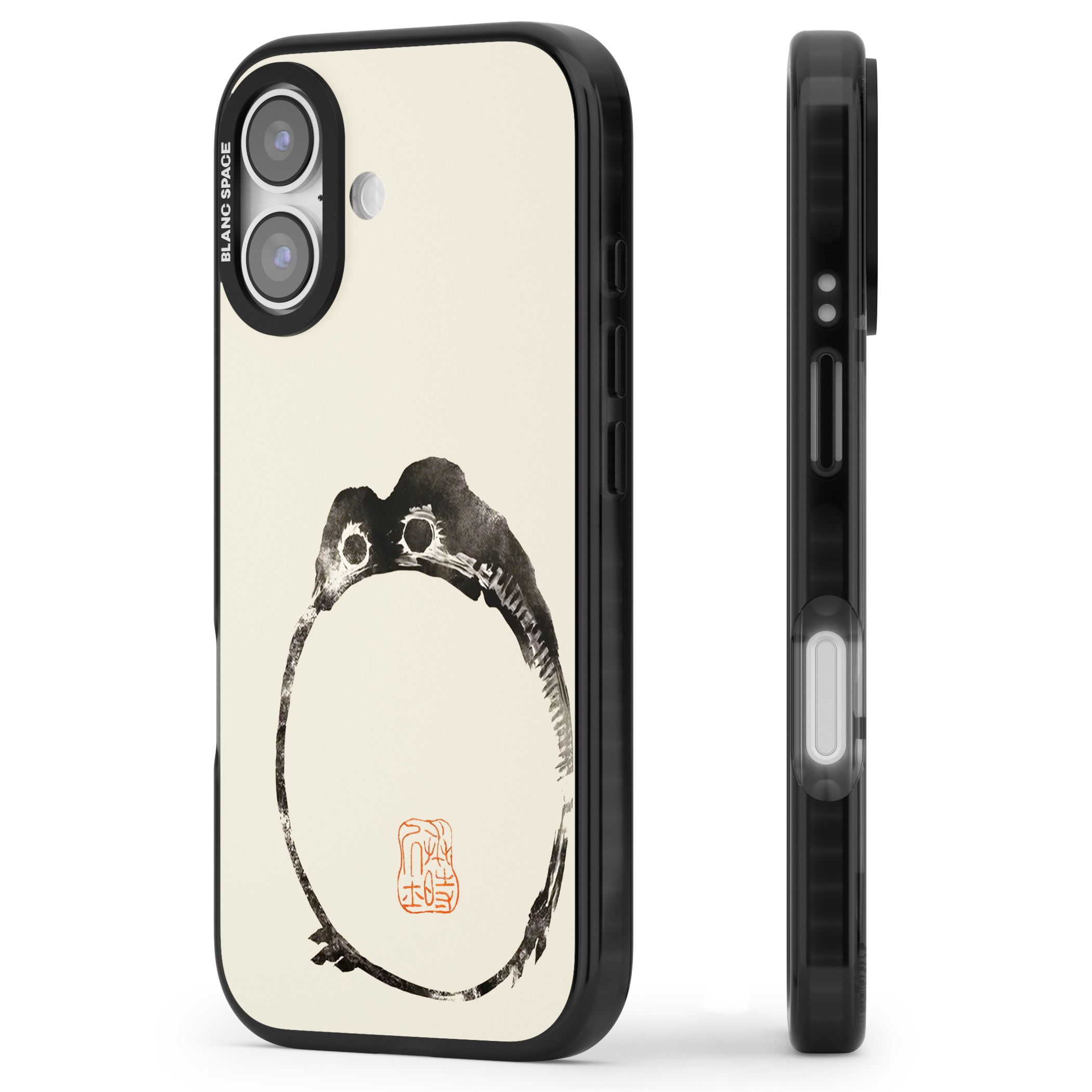 Matsumoto Hoji Round Frog iPhone 17 Impact Pro Black Phone Case Side Profile