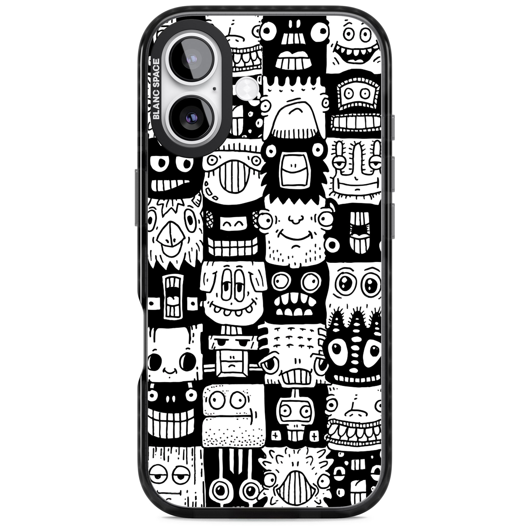 Checkerboard Heads iPhone 17 Impact Pro Black Phone Case
