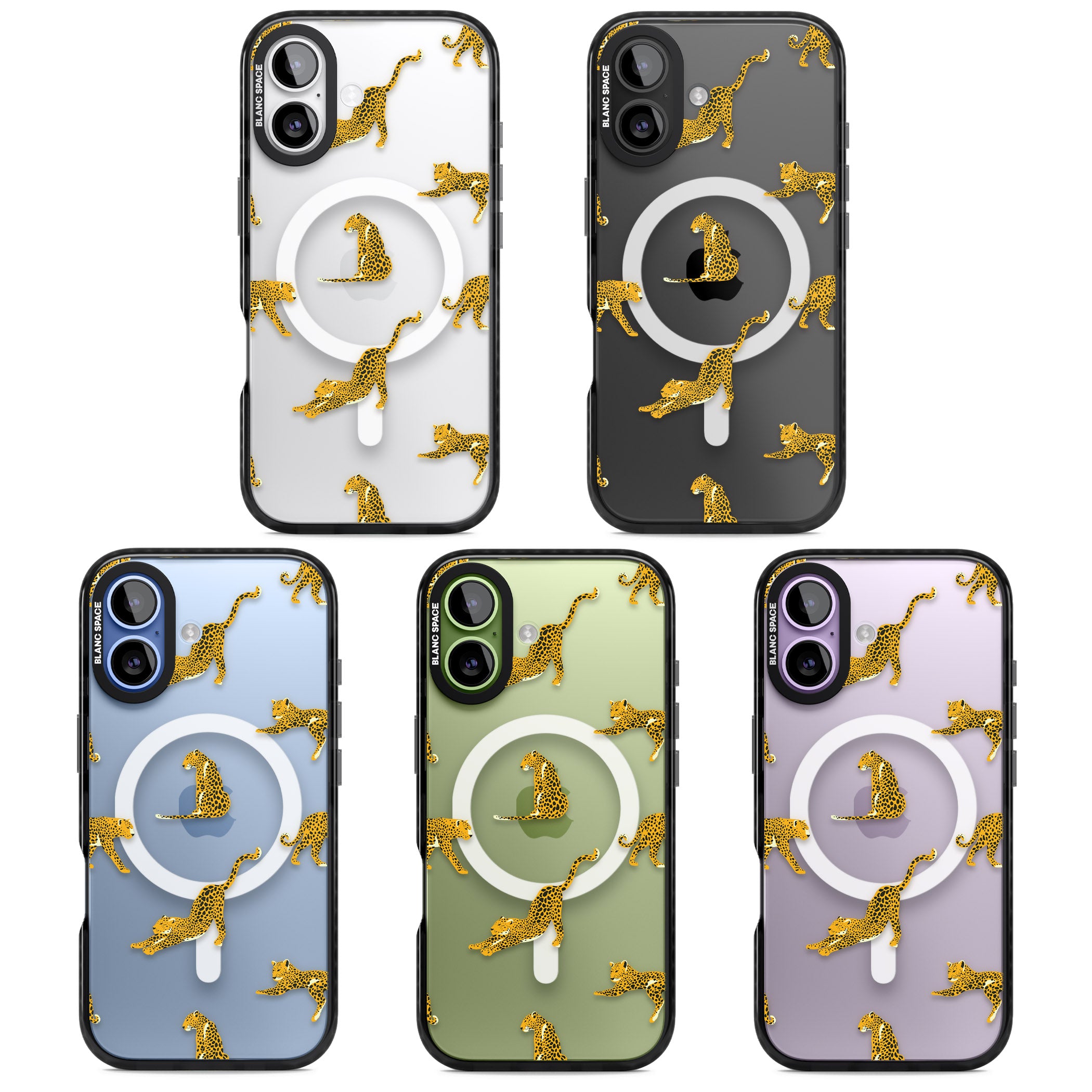 Leopard Spots iPhone 17 Impact Pro Black Phone Case APT Impact Protection