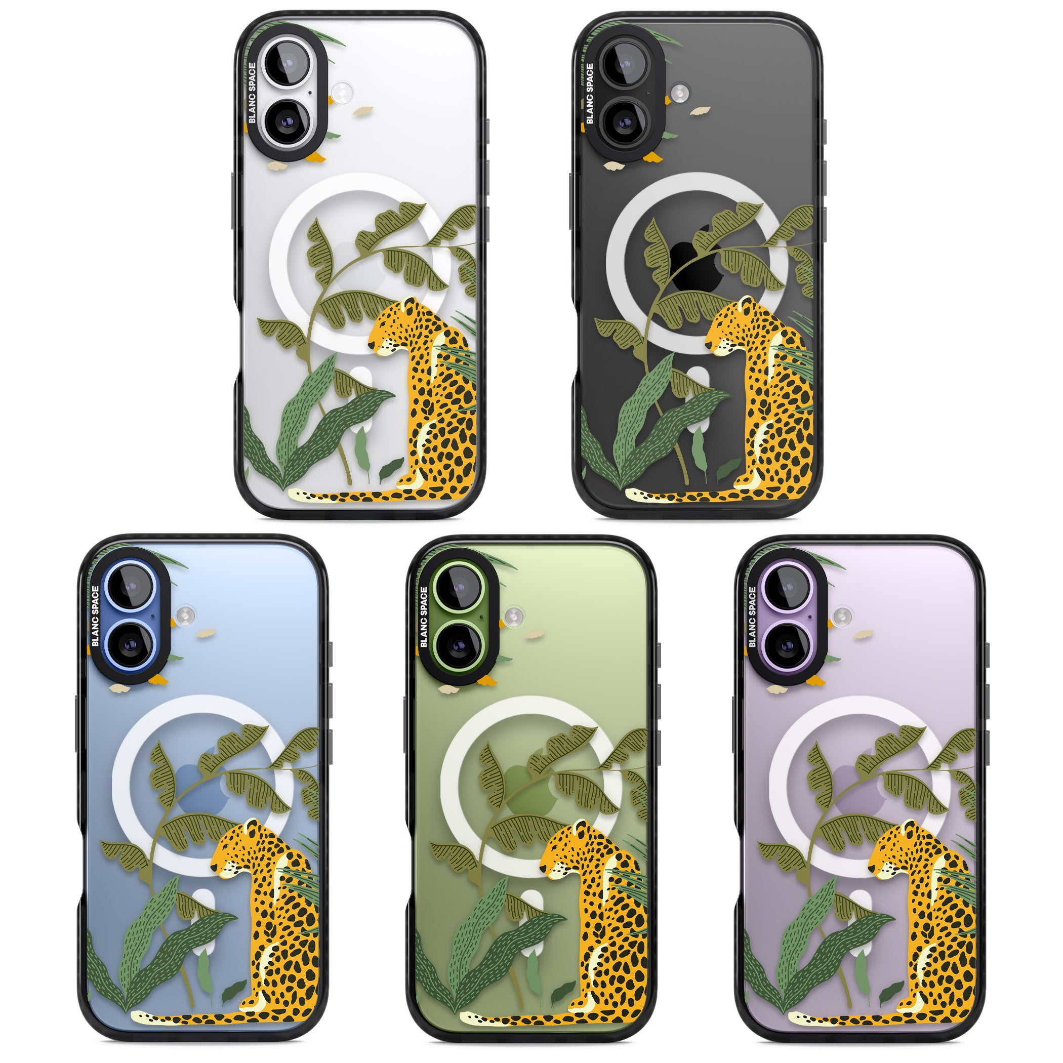 Large Jungle Cat Pattern iPhone 17 Impact Pro Black Phone Case APT Impact Protection