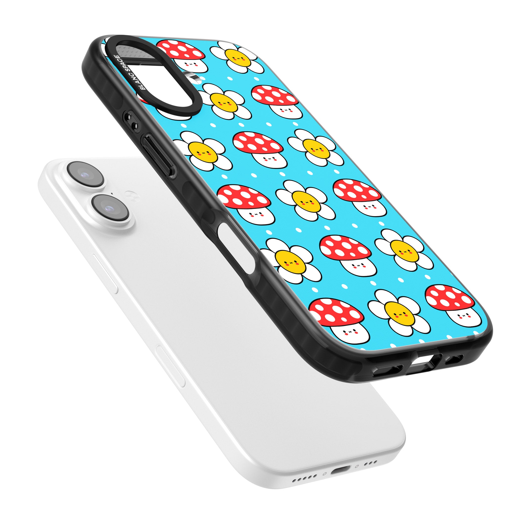 Shroom Bunnies Kawaii Pattern iPhone 17 Impact Pro Black Phone Case Colours