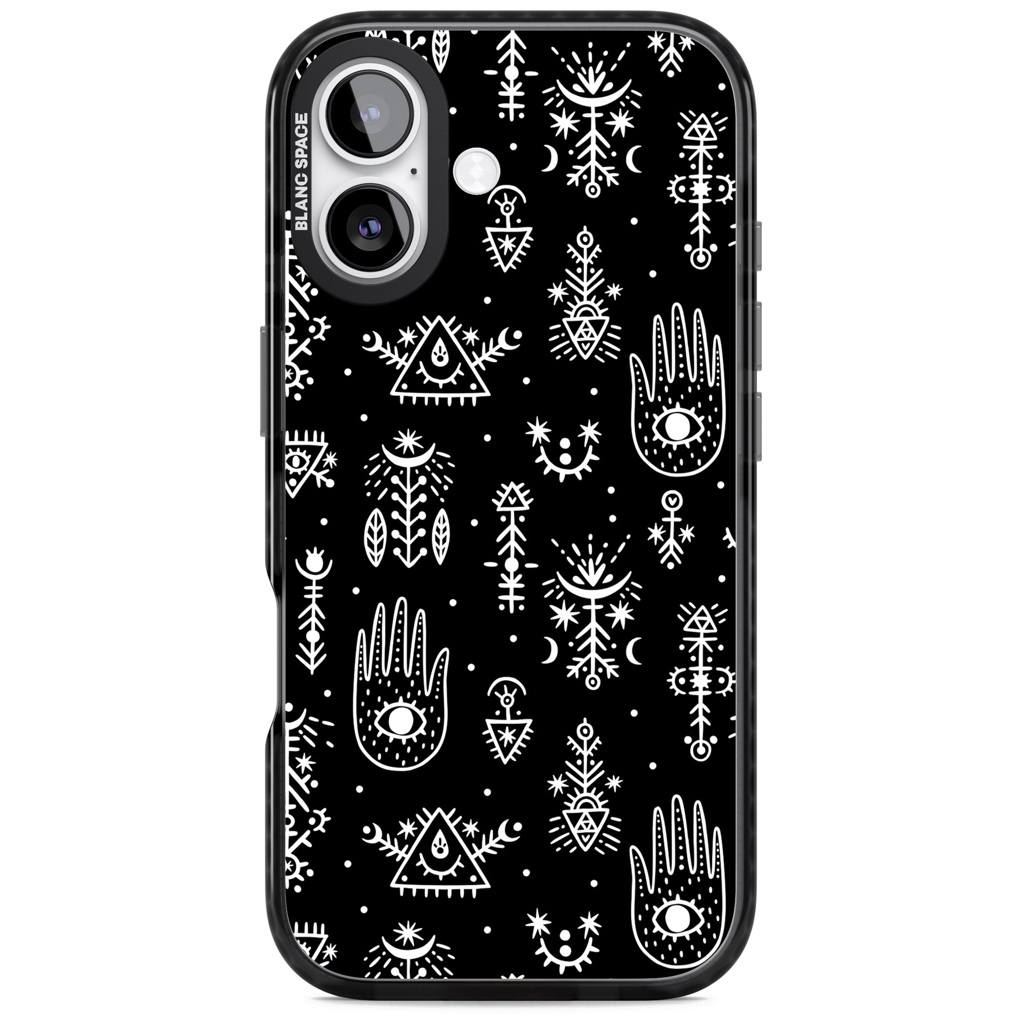 Tribal Symbols Black iPhone 17 Impact Pro Black Phone Case