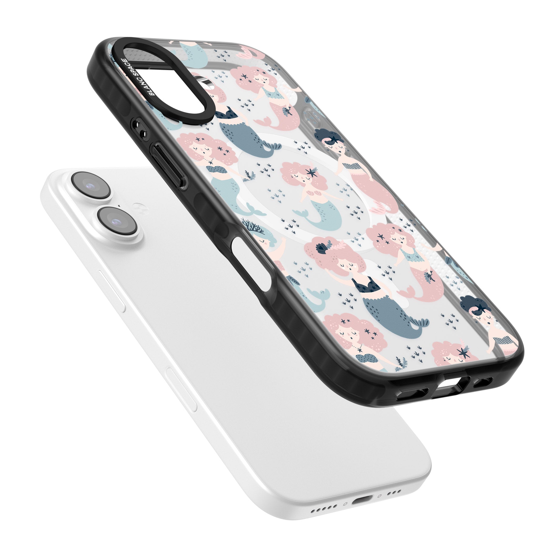 Under The Sea Mermaids (Clear) iPhone 17 Impact Pro Black Phone Case Colours
