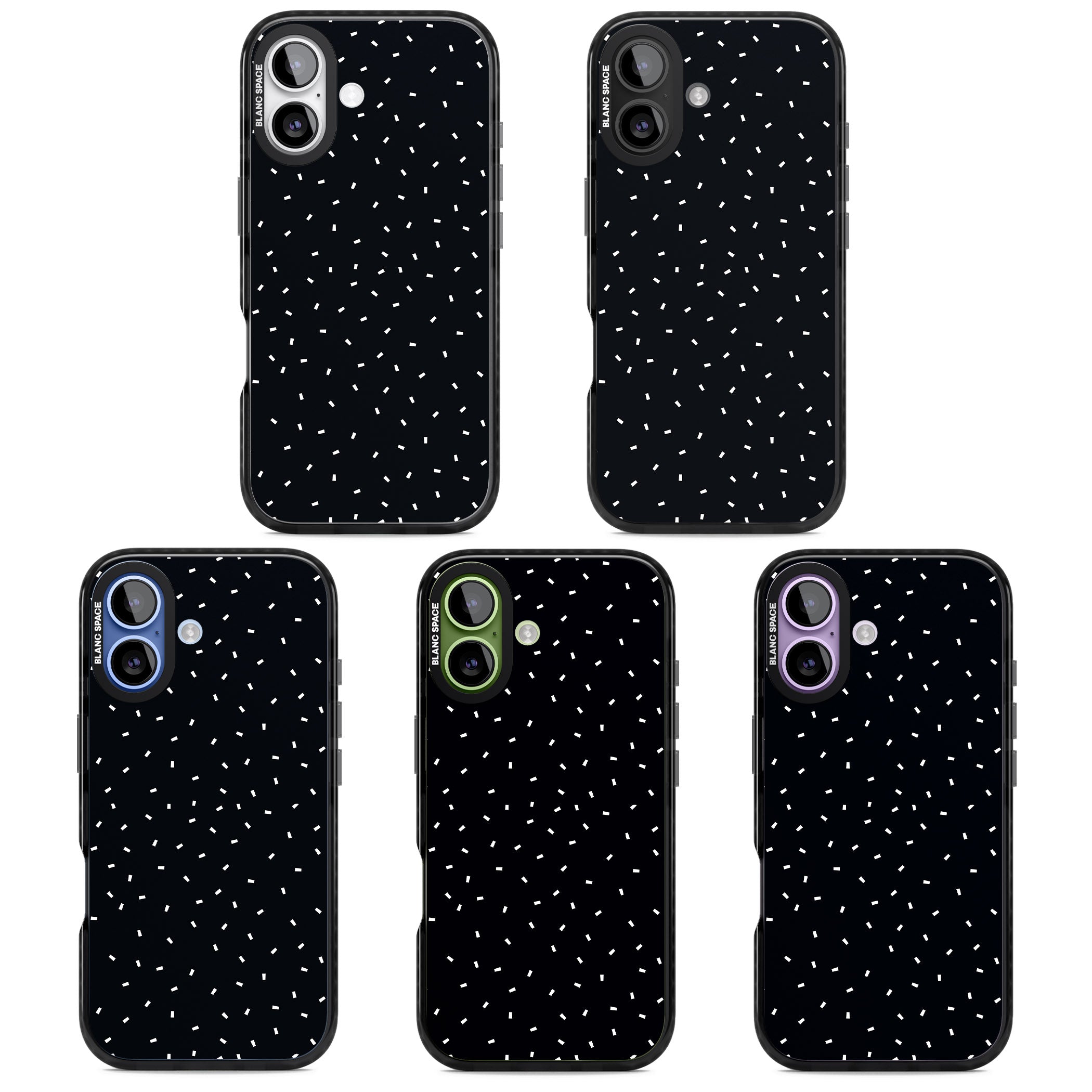 Confetti (Black) iPhone 17 Impact Pro Black Phone Case APT Impact Protection