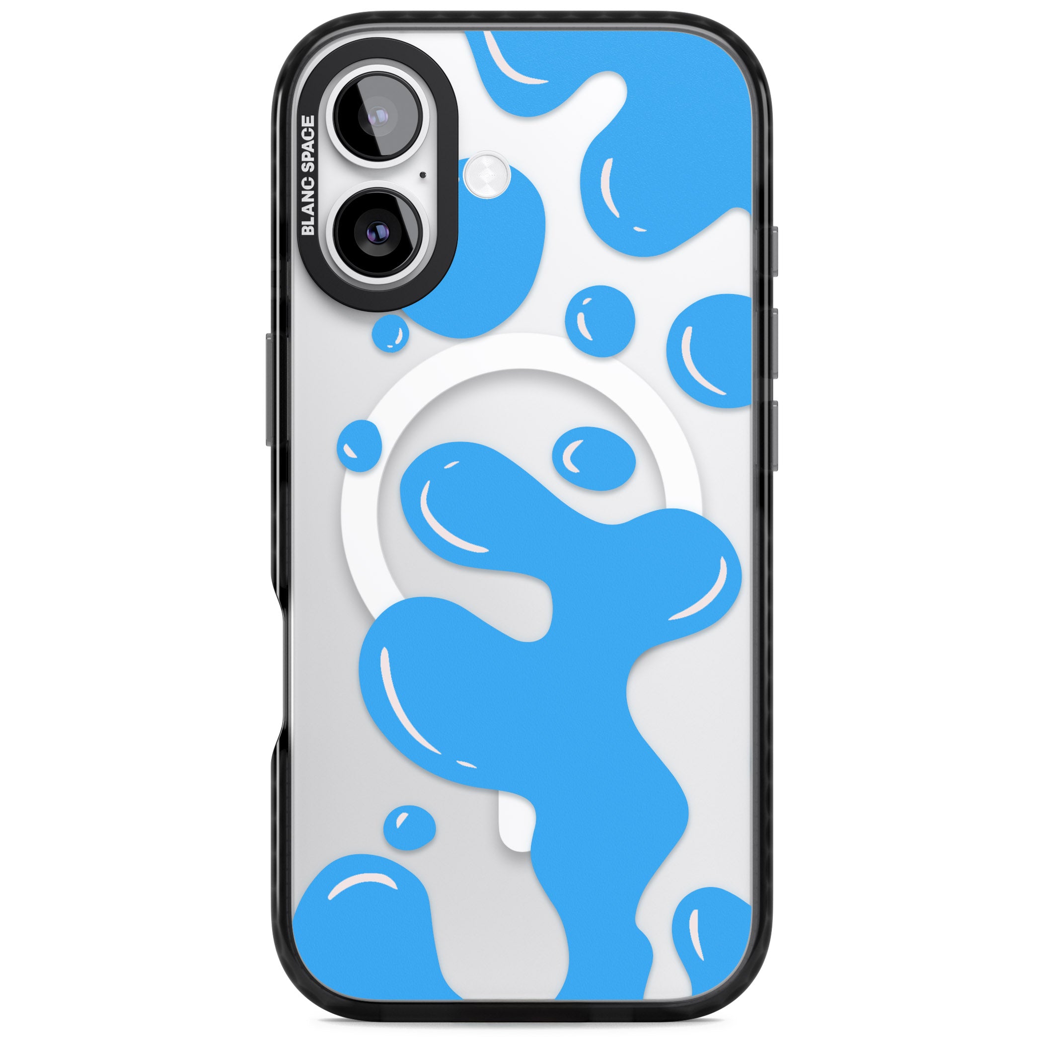 Blue Lava Lamp iPhone 17 Impact Pro Black Phone Case