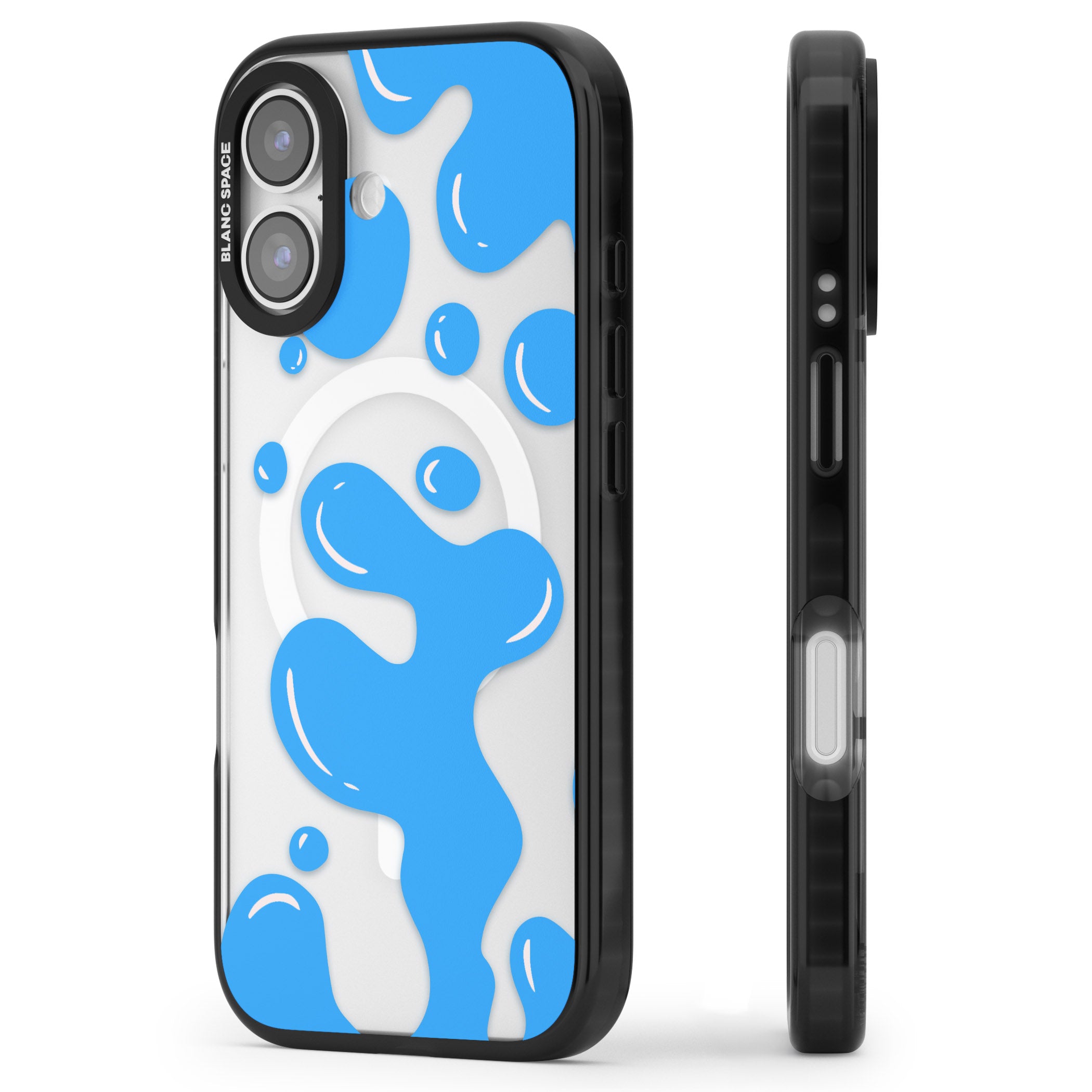 Blue Lava Lamp iPhone 17 Impact Pro Black Phone Case Side Profile