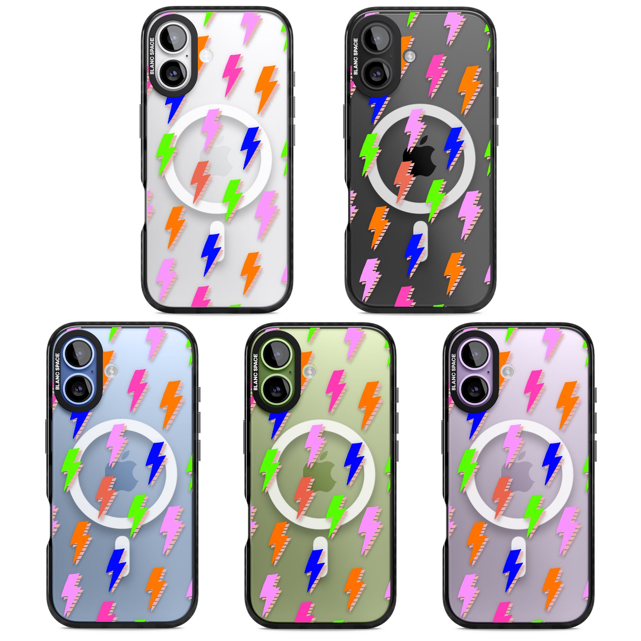 Rainbow Pop Lightning iPhone 17 Impact Pro Black Phone Case APT Impact Protection