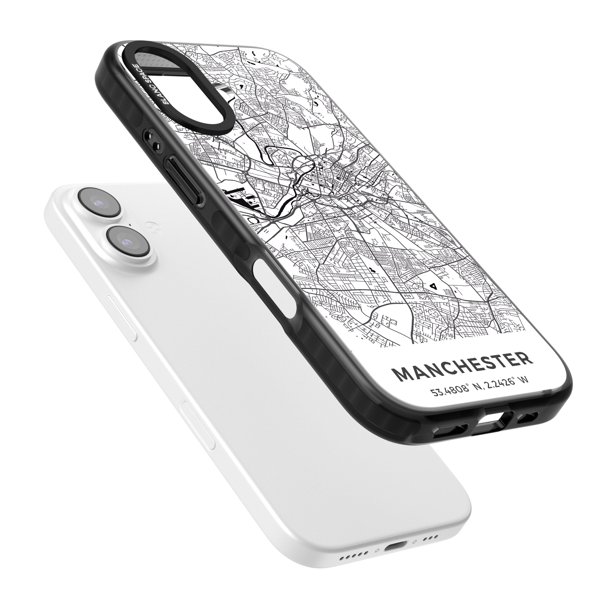 Manchester Map iPhone 17 Impact Pro Black Phone Case Colours