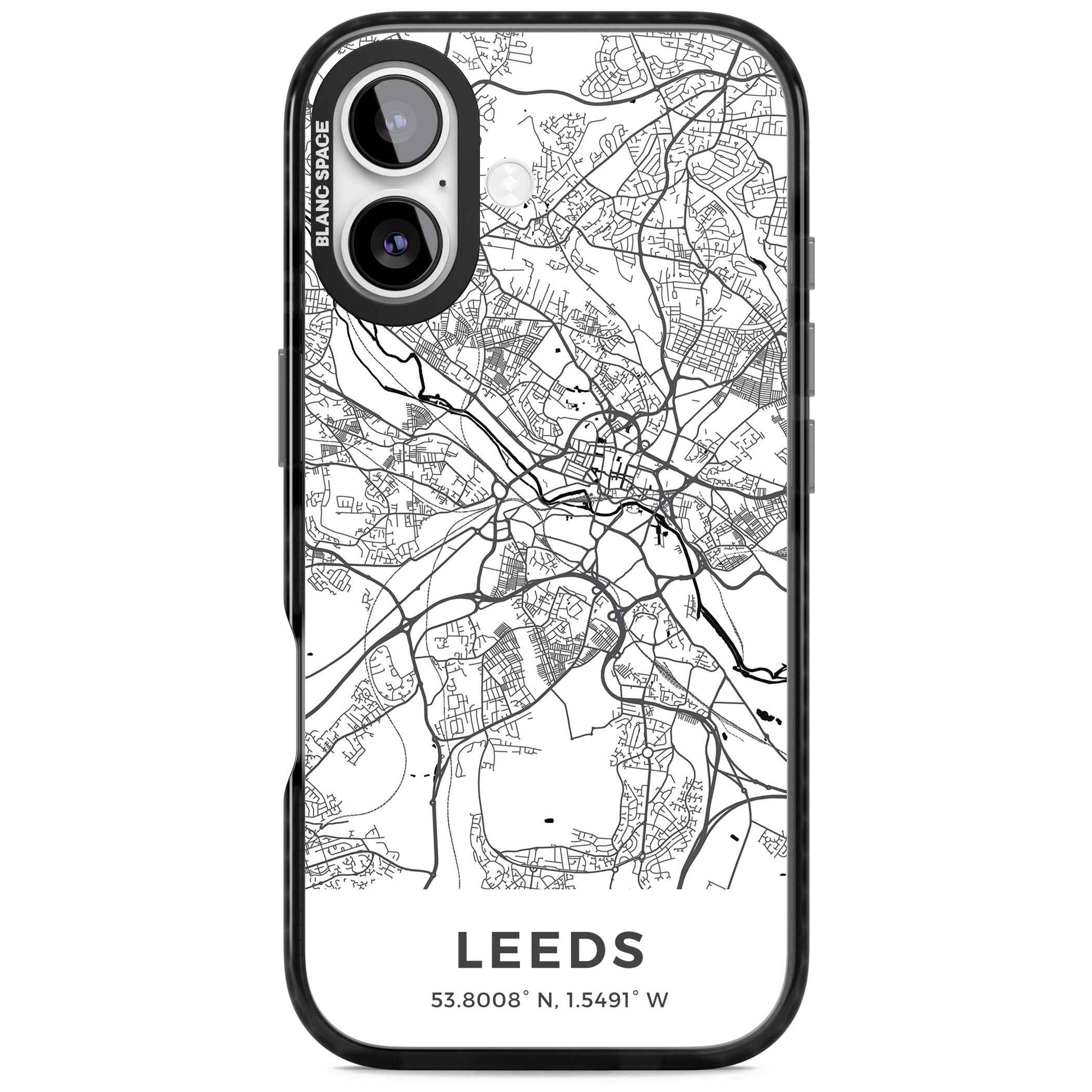 Leeds Map iPhone 17 Impact Pro Black Phone Case