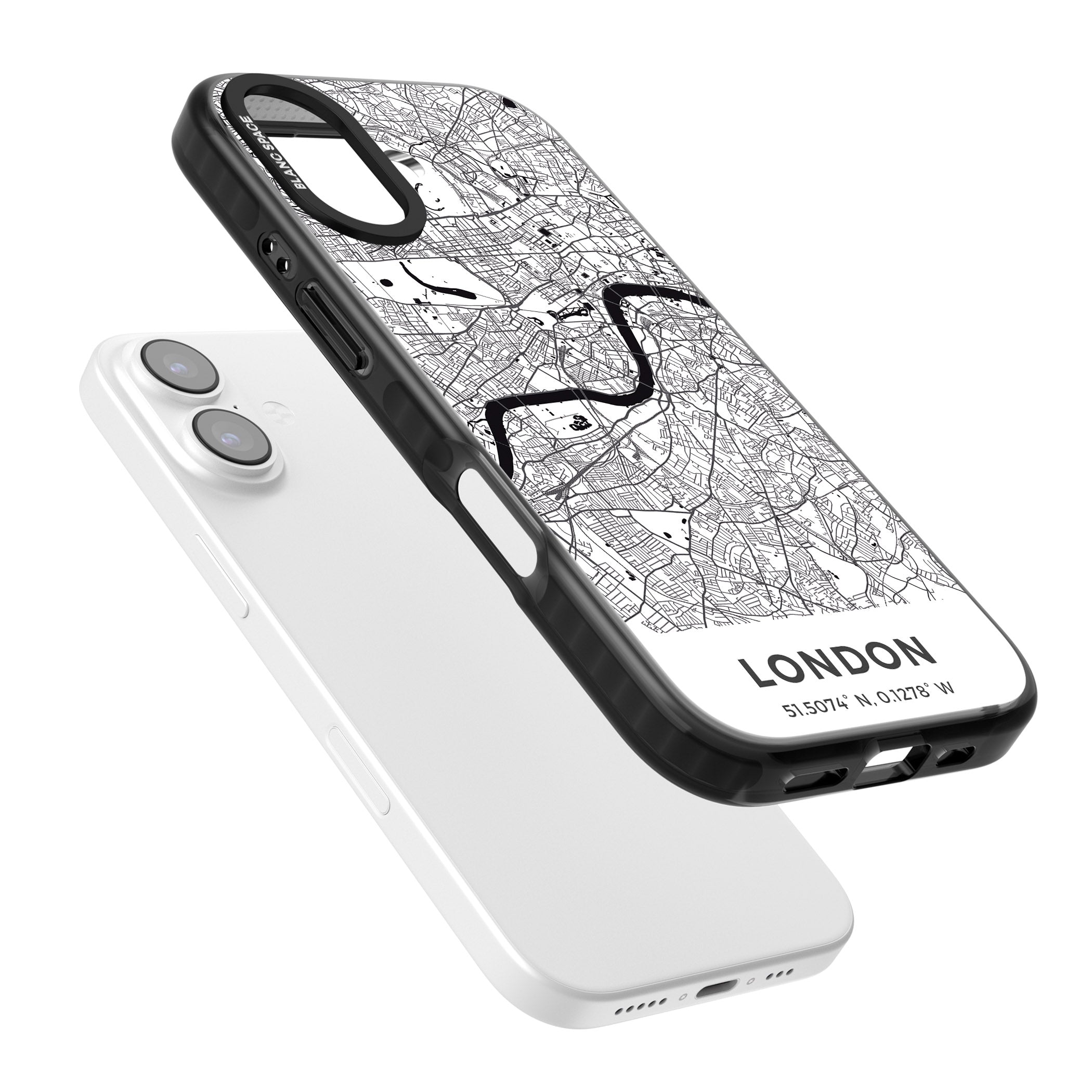 London Map iPhone 17 Impact Pro Black Phone Case Colours